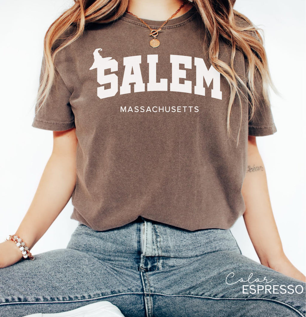 Salem Witch Halloween Shirt, Comfort Colors Salem Massachusetts Shirt, Salem Witch tshirt, Spooky Season, Girls Trip Salem