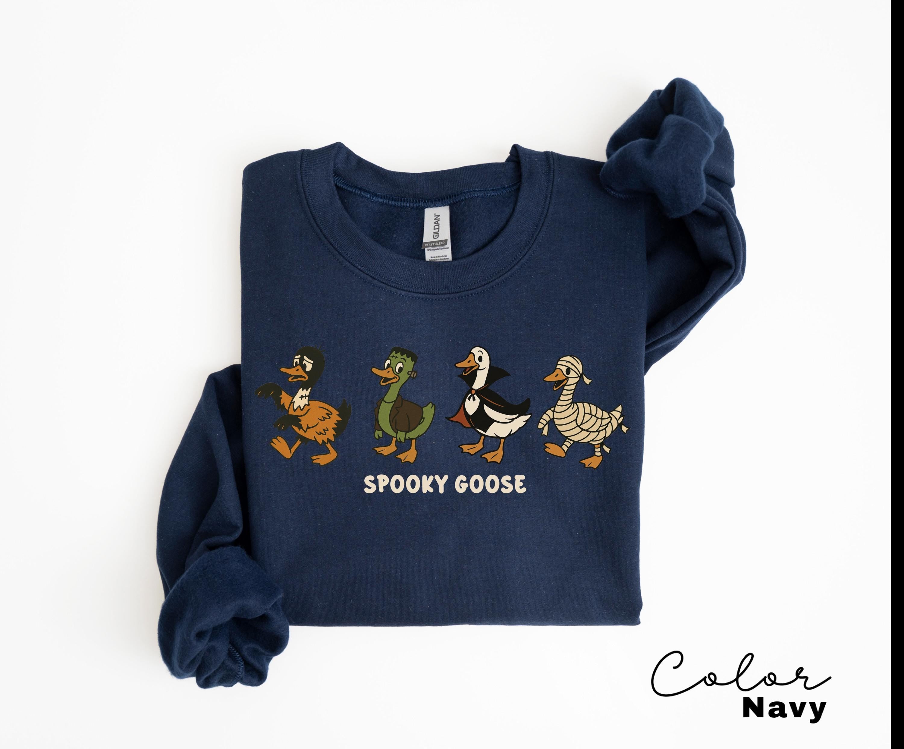 Halloween Goose Sweatshirt, Spooky Goose Sweatshirt, Funny Halloween, Silly Goose Shirt, Fall Crewneck, Silly Goose Sweatshirt