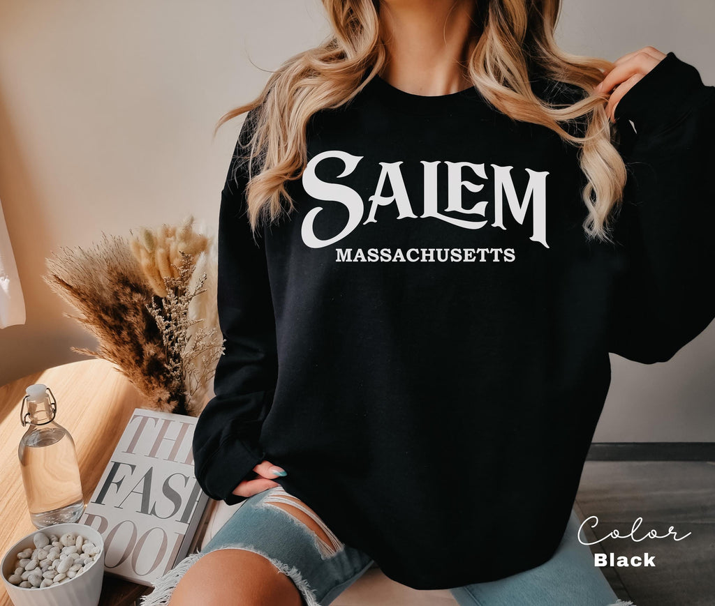 Salem Witch Halloween Sweatshirt, Salem Massachusetts, Preppy Crewneck, Spooky Season, Halloween Witch, Girls Trip Salem