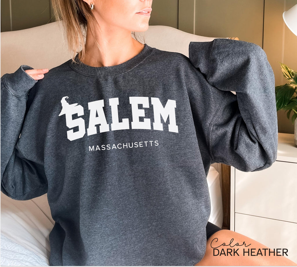 Salem Witch Halloween Sweatshirt, Salem Massachusetts, Preppy Crewneck, Spooky Season, Halloween Witch, Girls Trip Salem