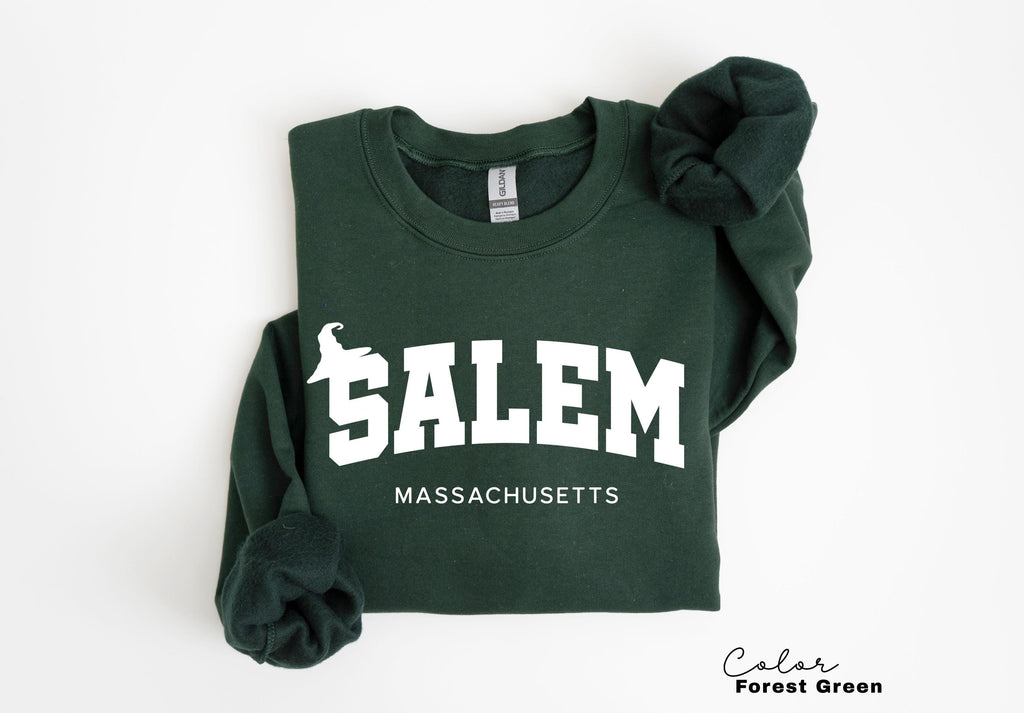 Salem Witch Halloween Sweatshirt, Salem Massachusetts, Preppy Crewneck, Spooky Season, Halloween Witch, Girls Trip Salem