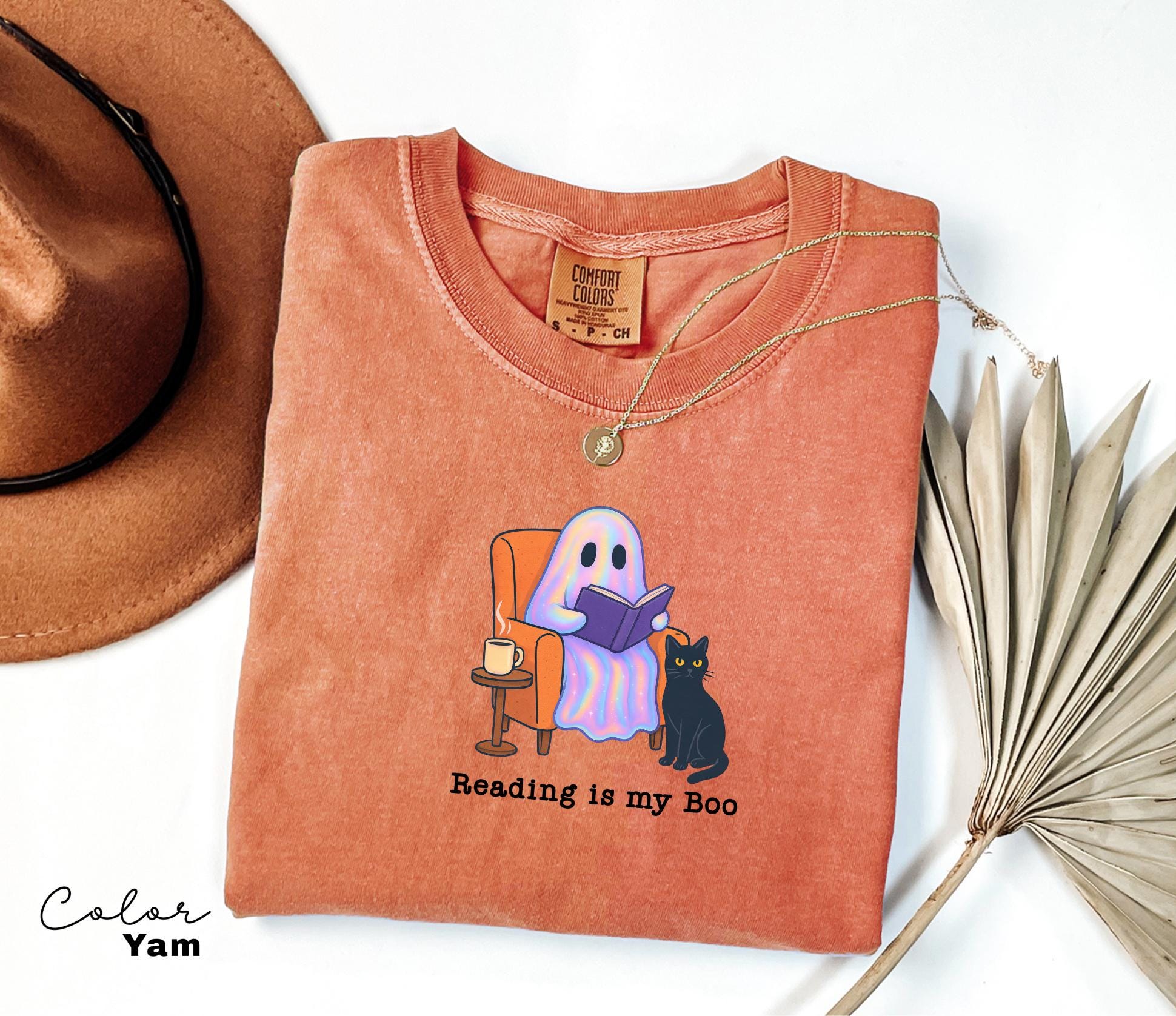 Halloween Ghost Reading Book Shirt, Reading is My Boo Shirt, Bookish Halloween Shirt, Halloween Reader Gift Shirt, Book Club Shirt