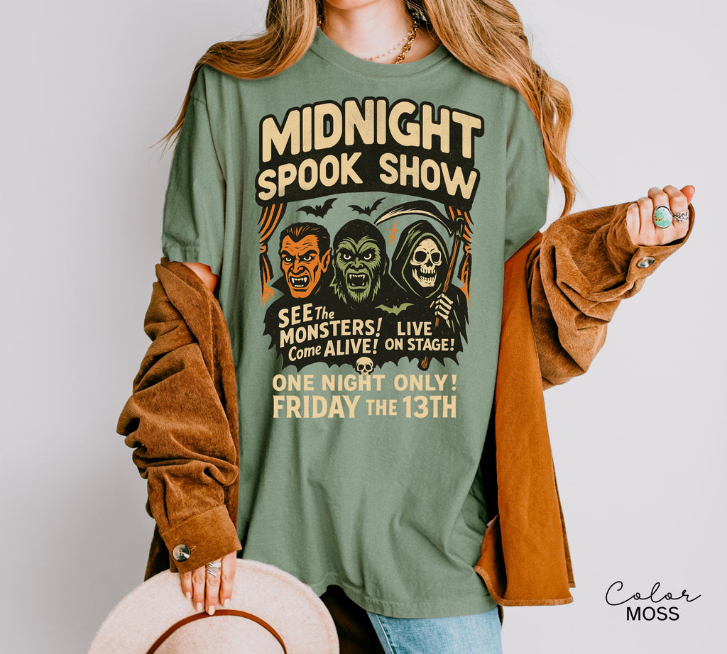 Halloween Spook Show Monster Shirt, Retro Halloween Shirt, Nostalgic Halloween, Trendy Halloween Shirt, Vintage Halloween, Monster T-Shirt