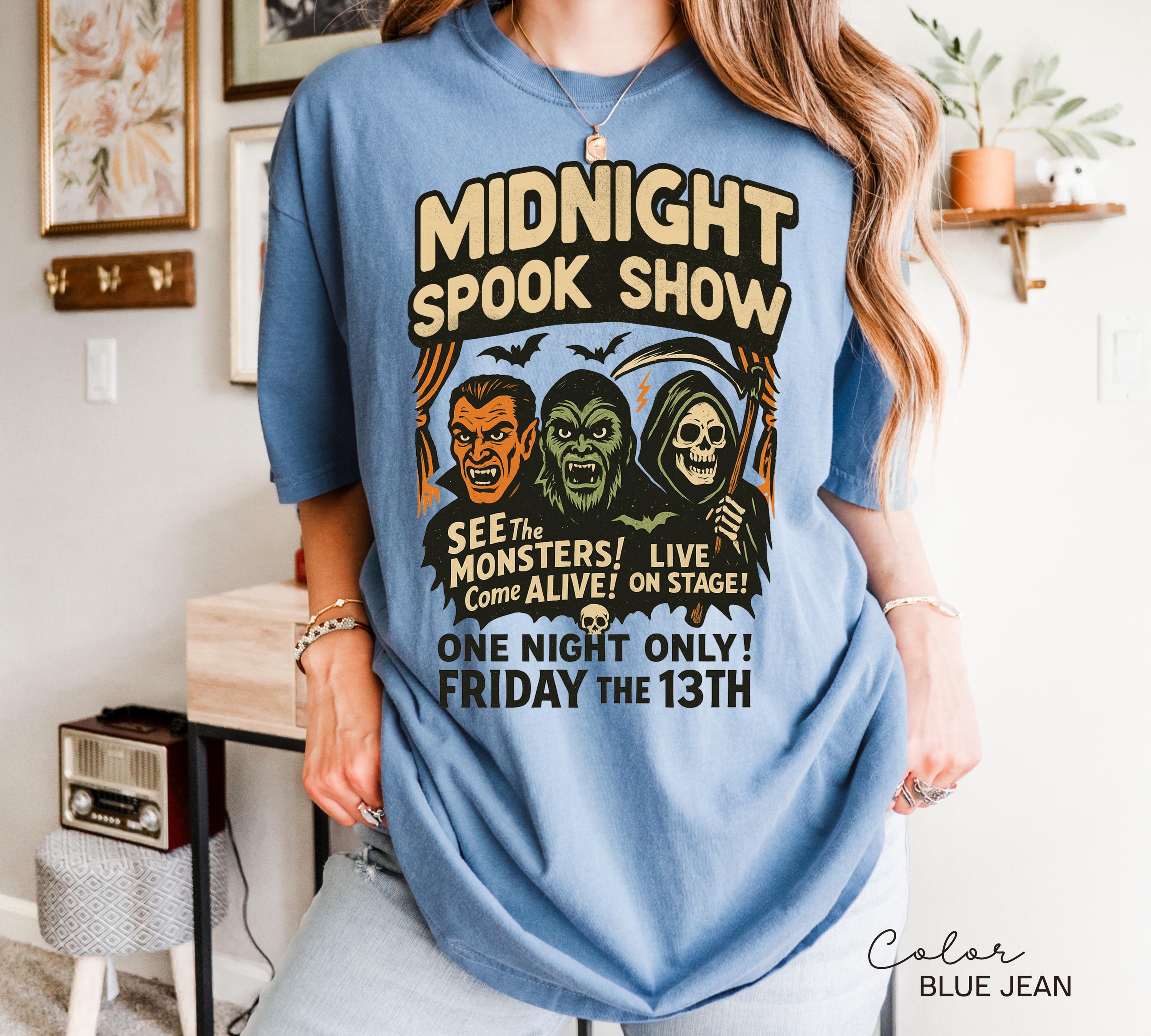 Halloween Spook Show Monster Shirt, Retro Halloween Shirt, Nostalgic Halloween, Trendy Halloween Shirt, Vintage Halloween, Monster T-Shirt