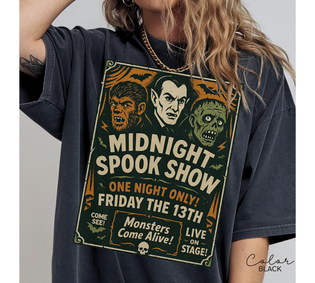 Halloween Spook Show Monster Shirt, Retro Halloween Shirt, Nostalgic Halloween, Trendy Halloween Shirt, Vintage Halloween, Monster T-Shirt