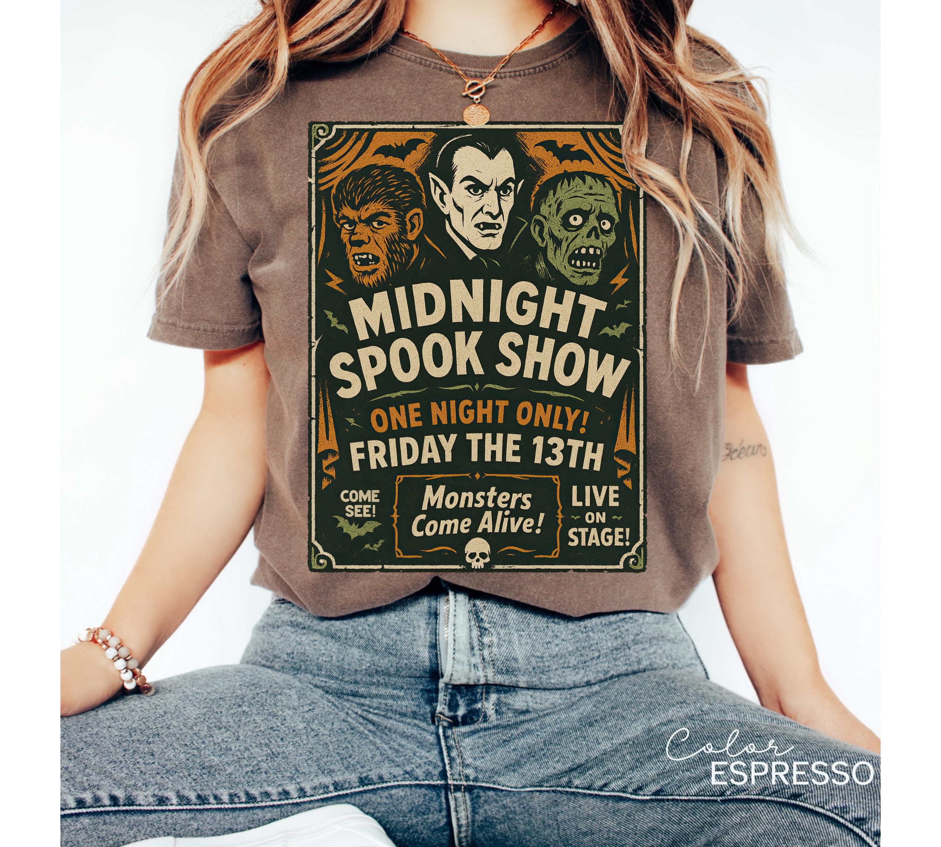 Halloween Spook Show Monster Shirt, Retro Halloween Shirt, Nostalgic Halloween, Trendy Halloween Shirt, Vintage Halloween, Monster T-Shirt