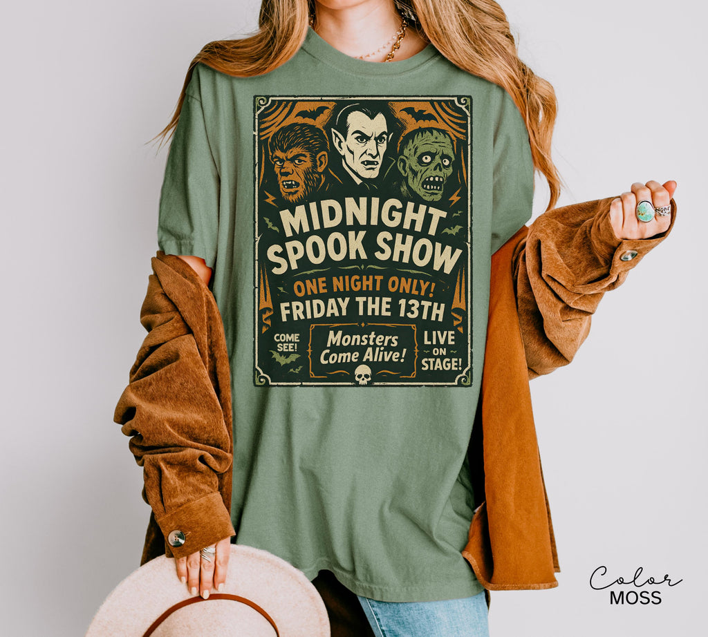 Halloween Spook Show Monster Shirt, Retro Halloween Shirt, Nostalgic Halloween, Trendy Halloween Shirt, Vintage Halloween, Monster T-Shirt