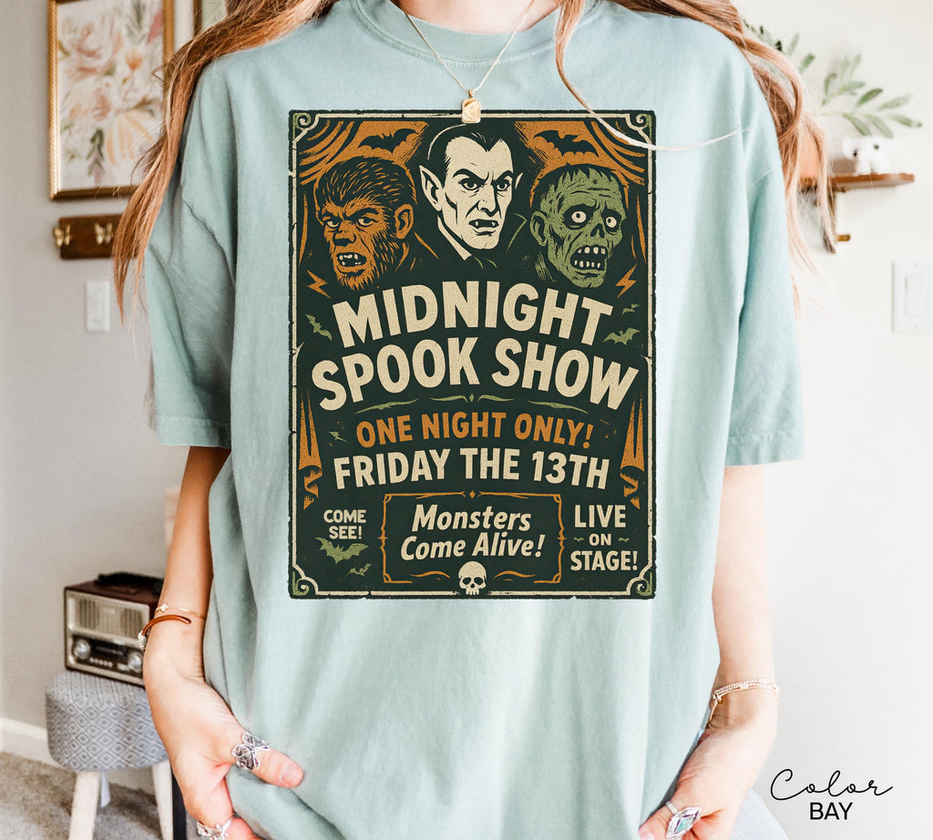 Halloween Spook Show Monster Shirt, Retro Halloween Shirt, Nostalgic Halloween, Trendy Halloween Shirt, Vintage Halloween, Monster T-Shirt