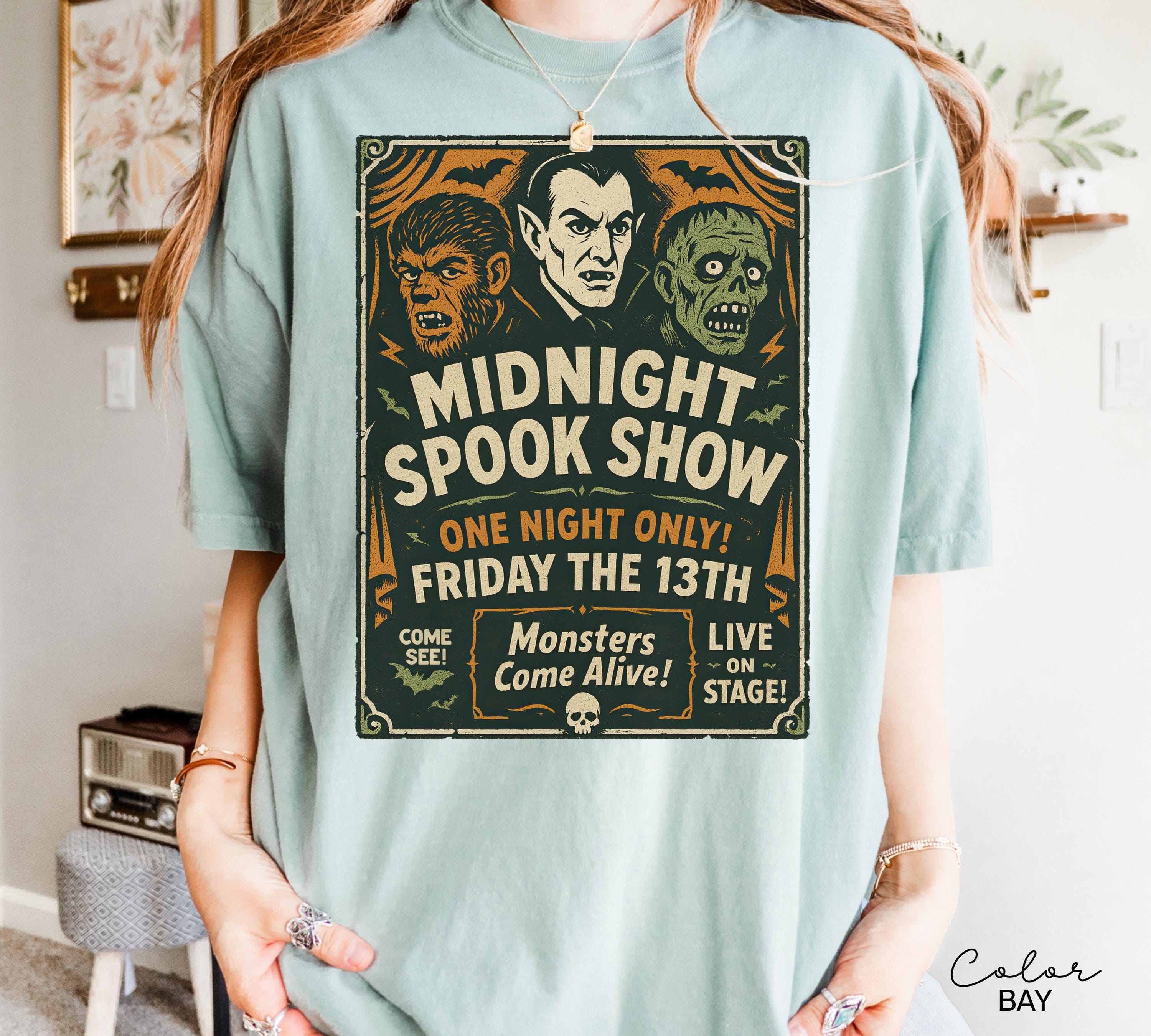 Halloween Spook Show Monster Shirt, Retro Halloween Shirt, Nostalgic Halloween, Trendy Halloween Shirt, Vintage Halloween, Monster T-Shirt