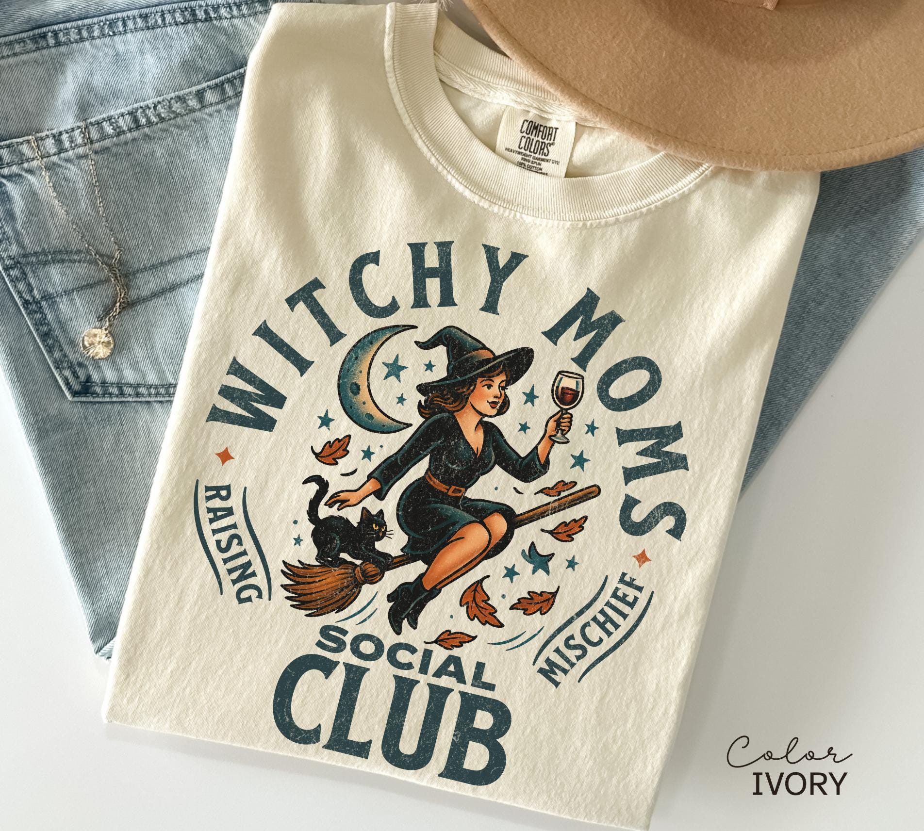 Witchy Halloween Mom Shirt, Retro Halloween Social Club, Mom Life, Spooky Season Shirt, Witch Shirt, Comfort Colors, Halloween Mom Gift