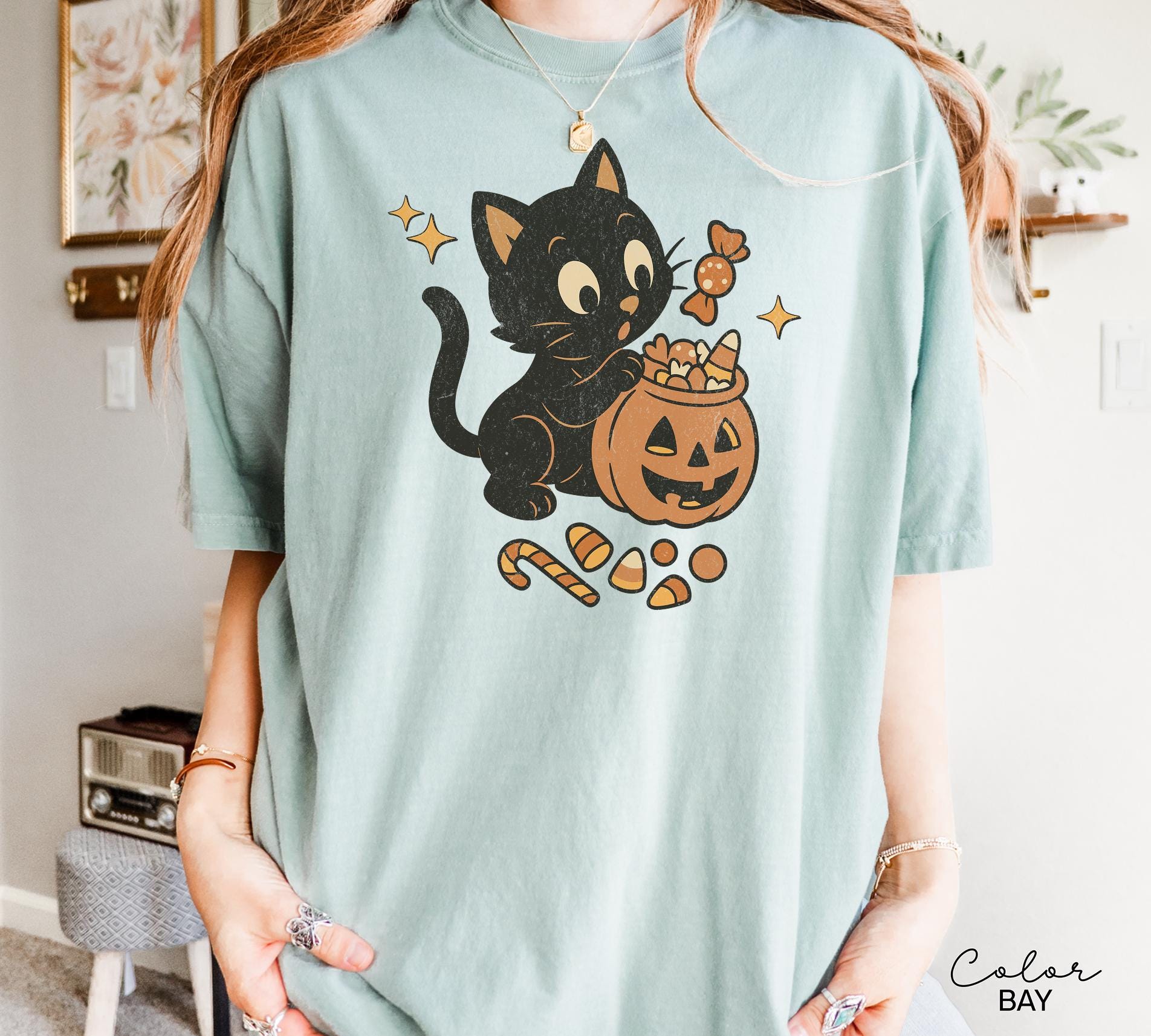 90s Halloween Cat Retro Shirt, Spooky Cat Halloween Shirt, Halloween Shirt, Black Cat Halloween Tee, Spooky Season Shirt, Pumpkin Shirt