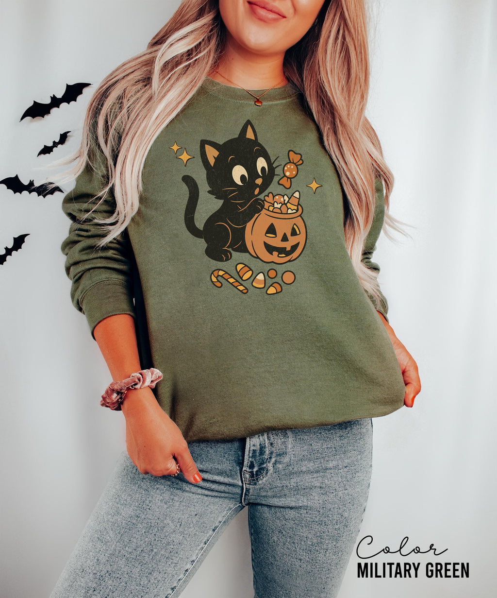 90s Halloween Cat Retro Shirt, Spooky Cat Halloween Shirt, Halloween Shirt, Black Cat Halloween Tee, Spooky Season Shirt, Pumpkin Shirt