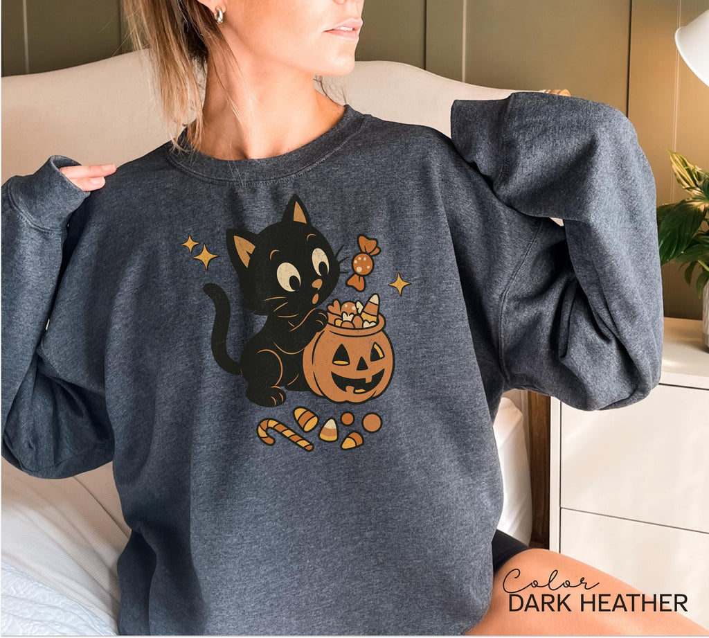 90s Halloween Cat Retro Shirt, Spooky Cat Halloween Shirt, Halloween Shirt, Black Cat Halloween Tee, Spooky Season Shirt, Pumpkin Shirt