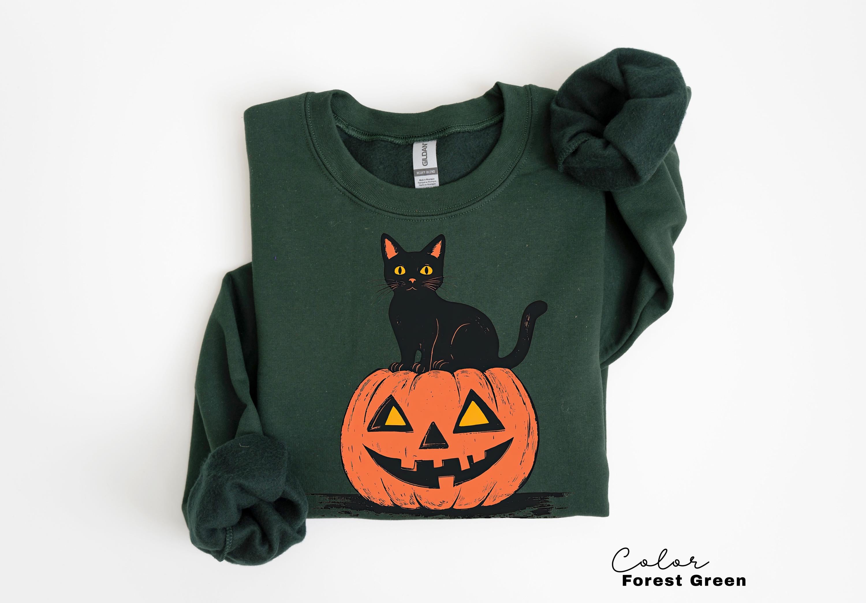 90s Halloween Cat Retro Shirt, Spooky Cat Halloween Shirt, Halloween Shirt, Black Cat Halloween Tee, Spooky Season Shirt, Pumpkin Shirt