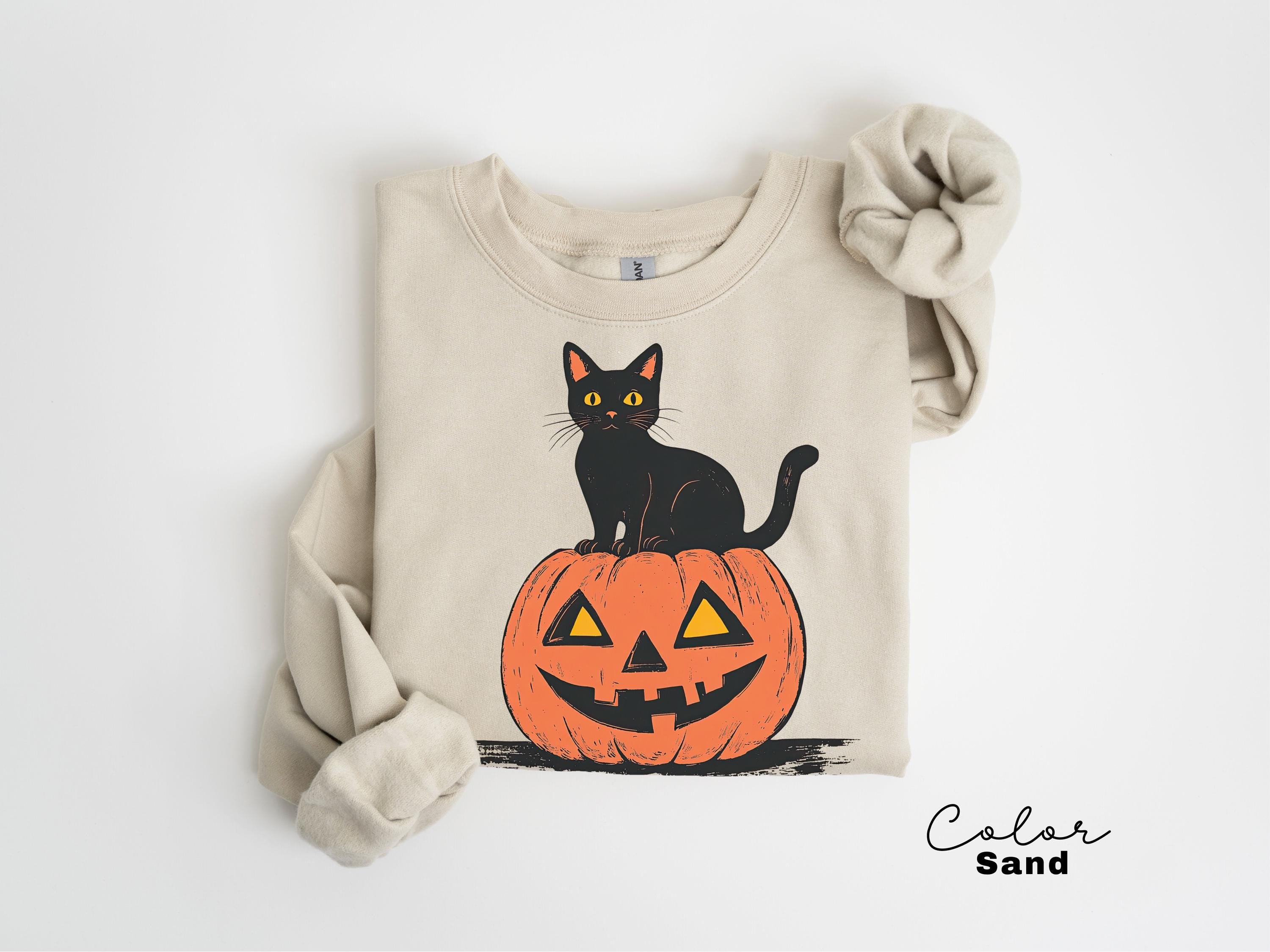 90s Halloween Cat Retro Shirt, Spooky Cat Halloween Shirt, Halloween Shirt, Black Cat Halloween Tee, Spooky Season Shirt, Pumpkin Shirt