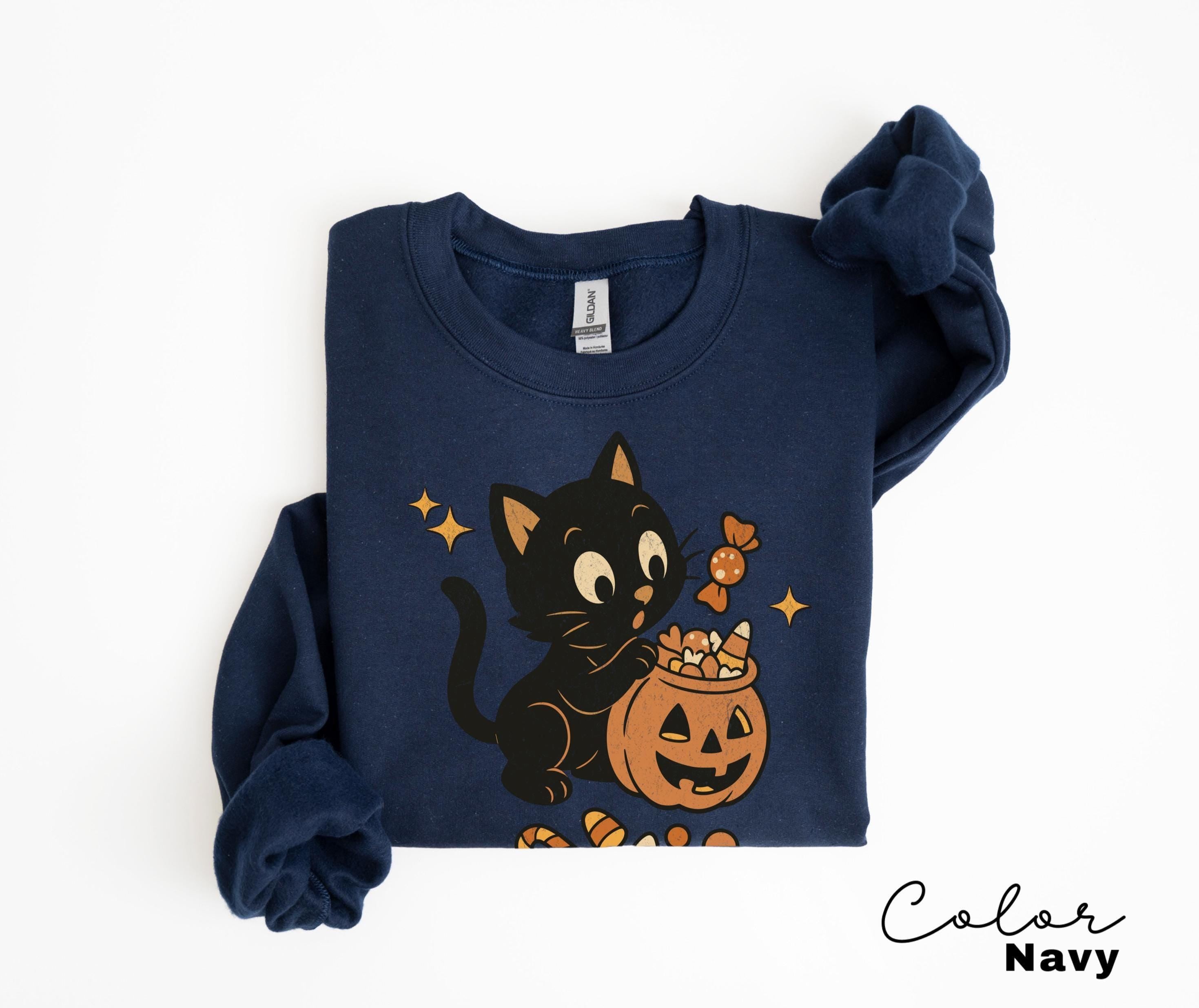 90s Halloween Cat Retro Shirt, Spooky Cat Halloween Shirt, Halloween Shirt, Black Cat Halloween Tee, Spooky Season Shirt, Pumpkin Shirt