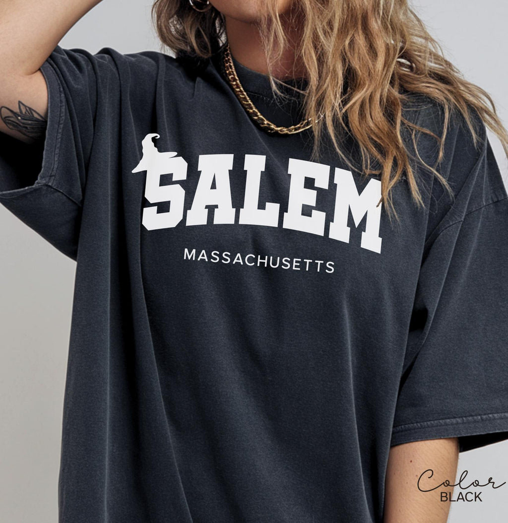Salem Witch Halloween Shirt, Comfort Colors Salem Massachusetts Shirt, Salem Witch tshirt, Spooky Season, Girls Trip Salem