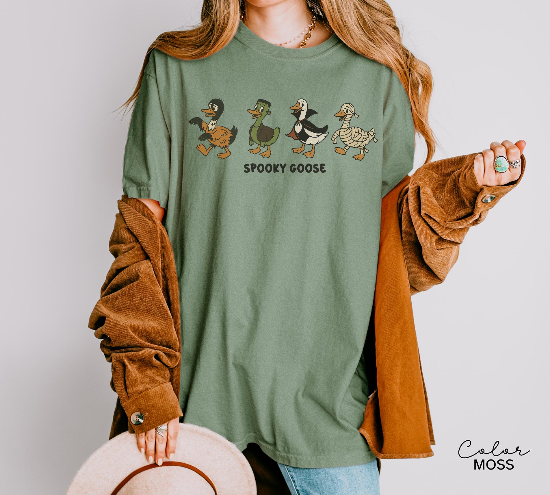 Halloween Goose Shirt, Spooky Goose Comfort Colors Shirt, Funny Halloween, Silly Goose Shirt, Fall Crewneck, Silly Goose T-shi