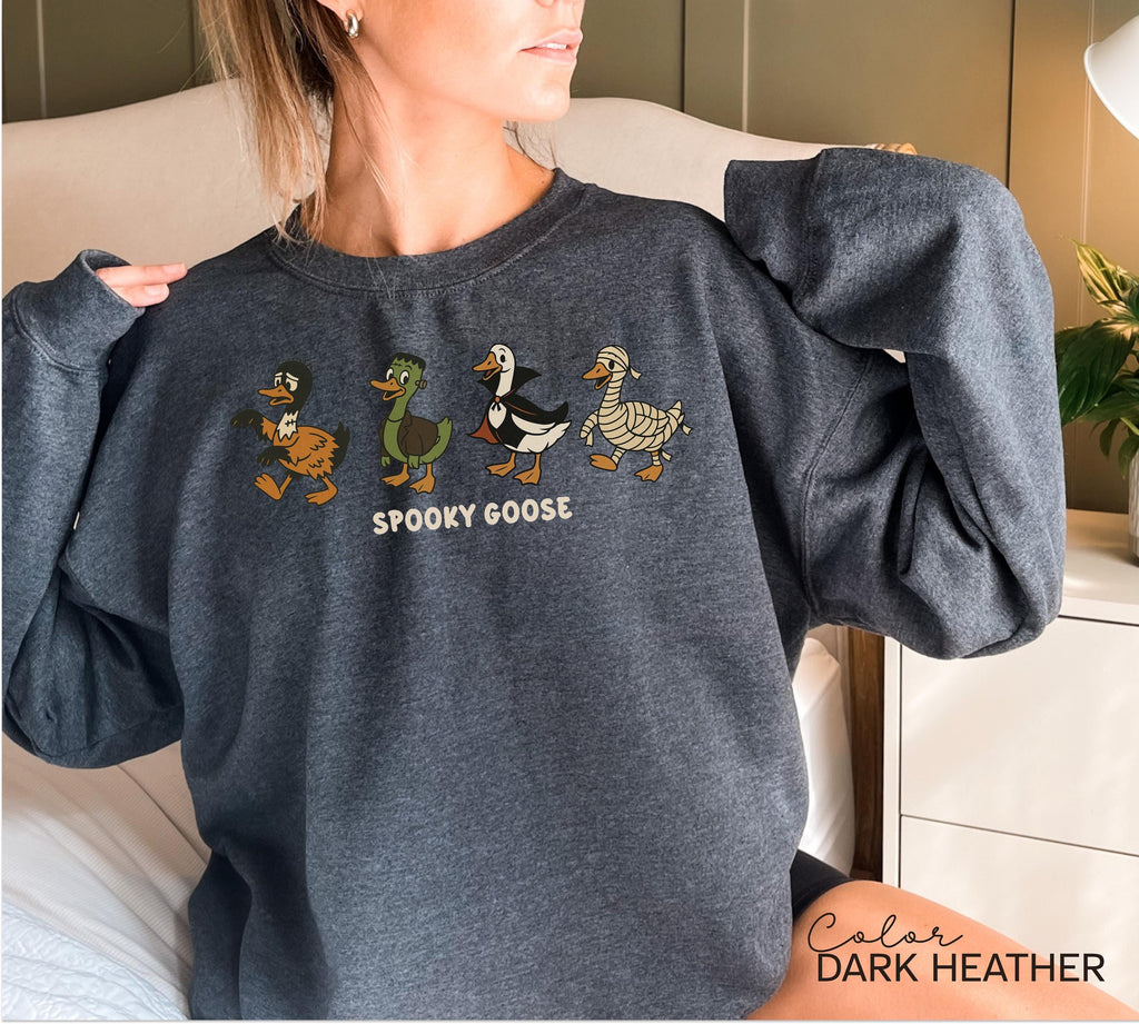 Halloween Goose Sweatshirt, Spooky Goose Sweatshirt, Funny Halloween, Silly Goose Shirt, Fall Crewneck, Silly Goose Sweatshirt