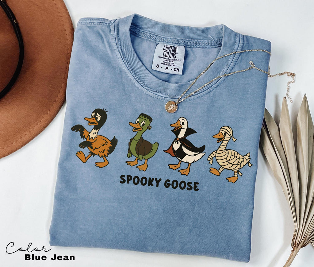Halloween Goose Shirt, Spooky Goose Comfort Colors Shirt, Funny Halloween, Silly Goose Shirt, Fall Crewneck, Silly Goose T-shi