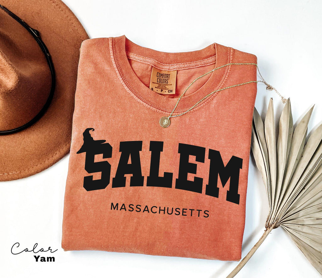 Salem Witch Halloween Shirt, Comfort Colors Salem Massachusetts Shirt, Salem Witch tshirt, Spooky Season, Girls Trip Salem
