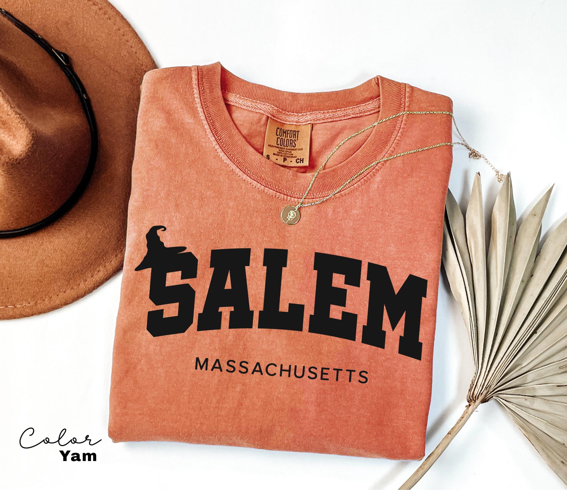 Salem Witch Halloween Shirt, Comfort Colors Salem Massachusetts Shirt, Salem Witch tshirt, Spooky Season, Girls Trip Salem
