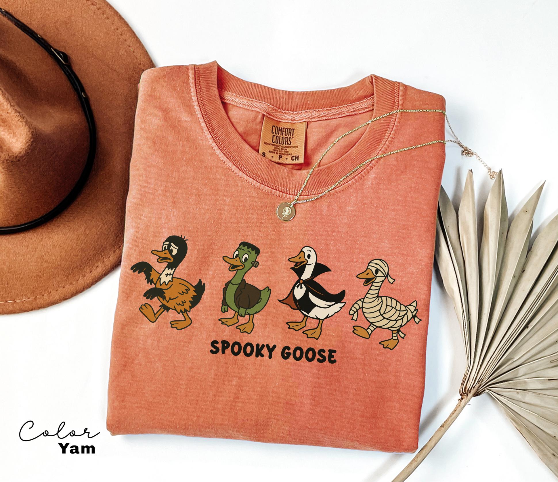 Halloween Goose Shirt, Spooky Goose Comfort Colors Shirt, Funny Halloween, Silly Goose Shirt, Fall Crewneck, Silly Goose T-shi