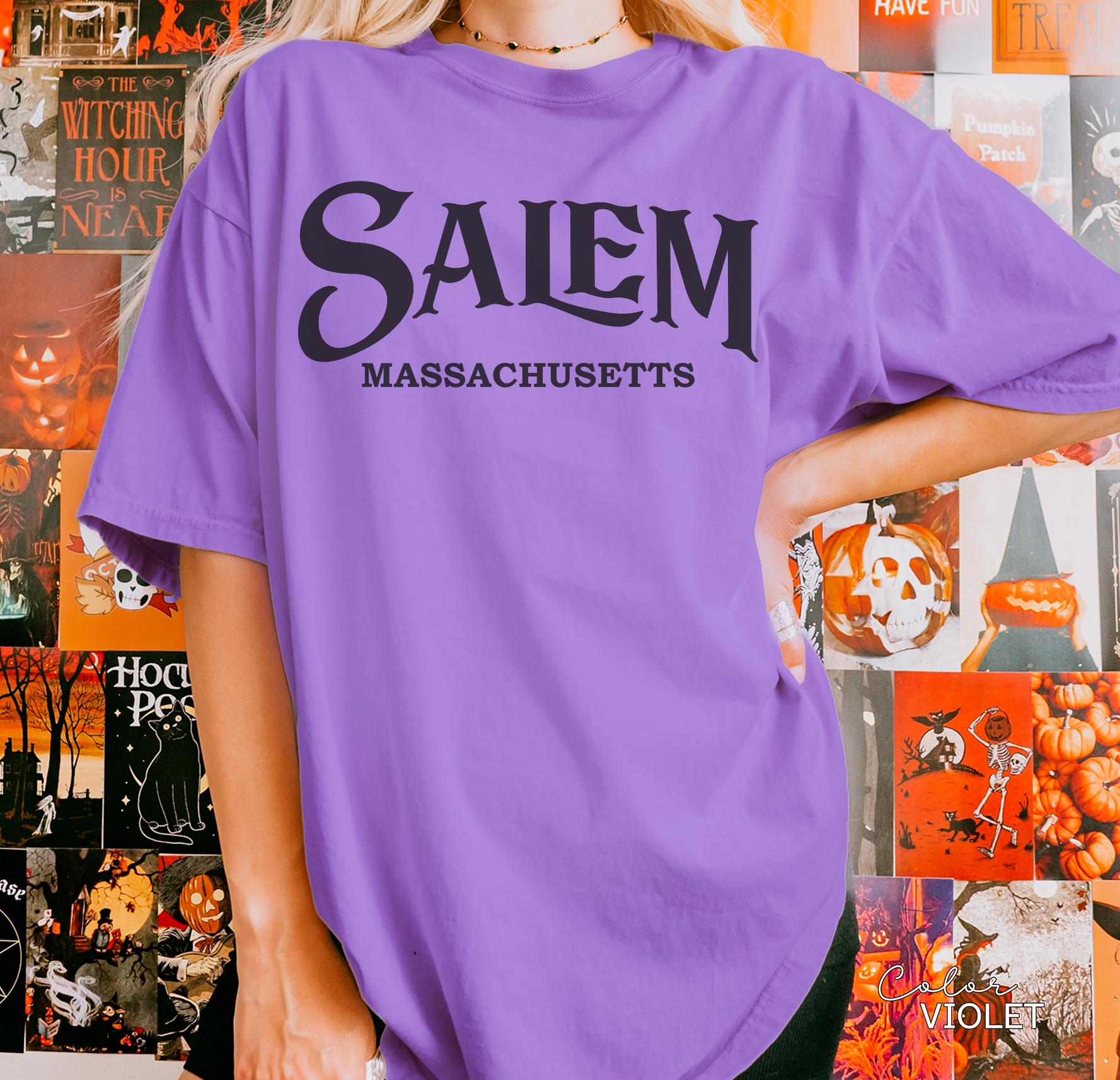 Salem Witch Halloween Shirt, Comfort Colors Salem Massachusetts Shirt, Salem Witch tshirt, Spooky Season, Girls Trip Salem