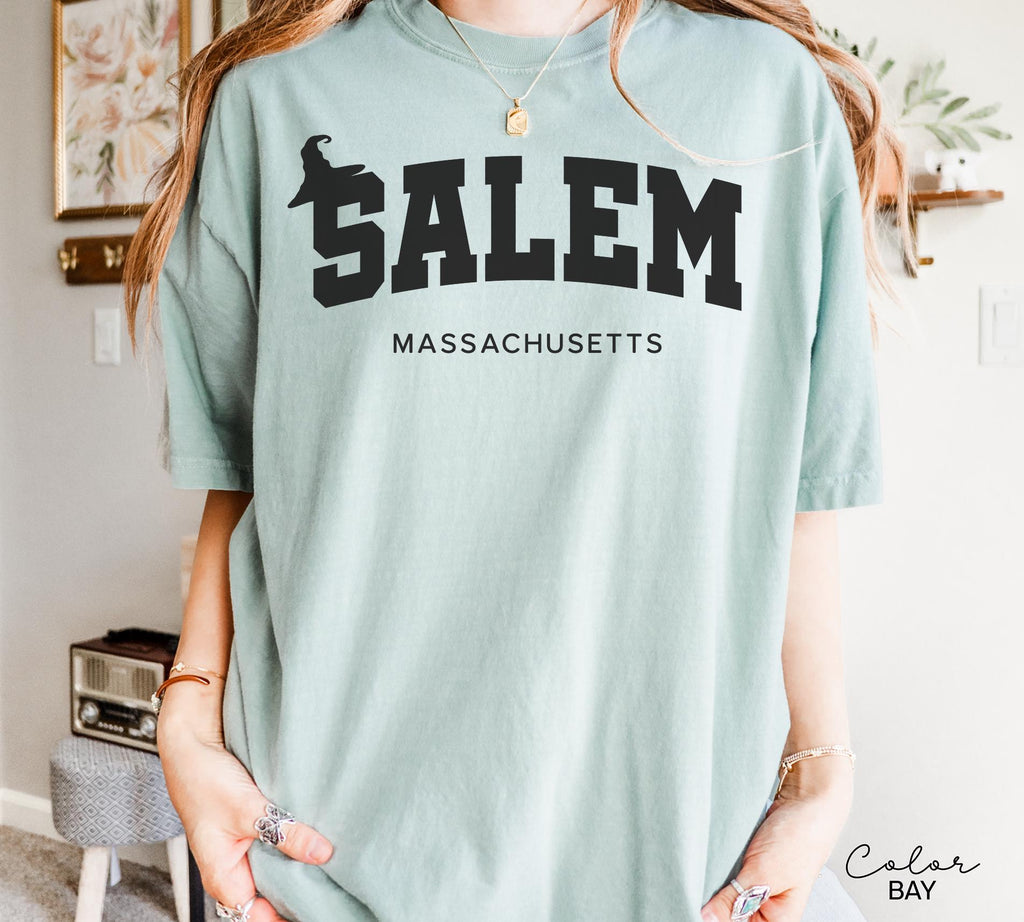 Salem Witch Halloween Shirt, Comfort Colors Salem Massachusetts Shirt, Salem Witch tshirt, Spooky Season, Girls Trip Salem