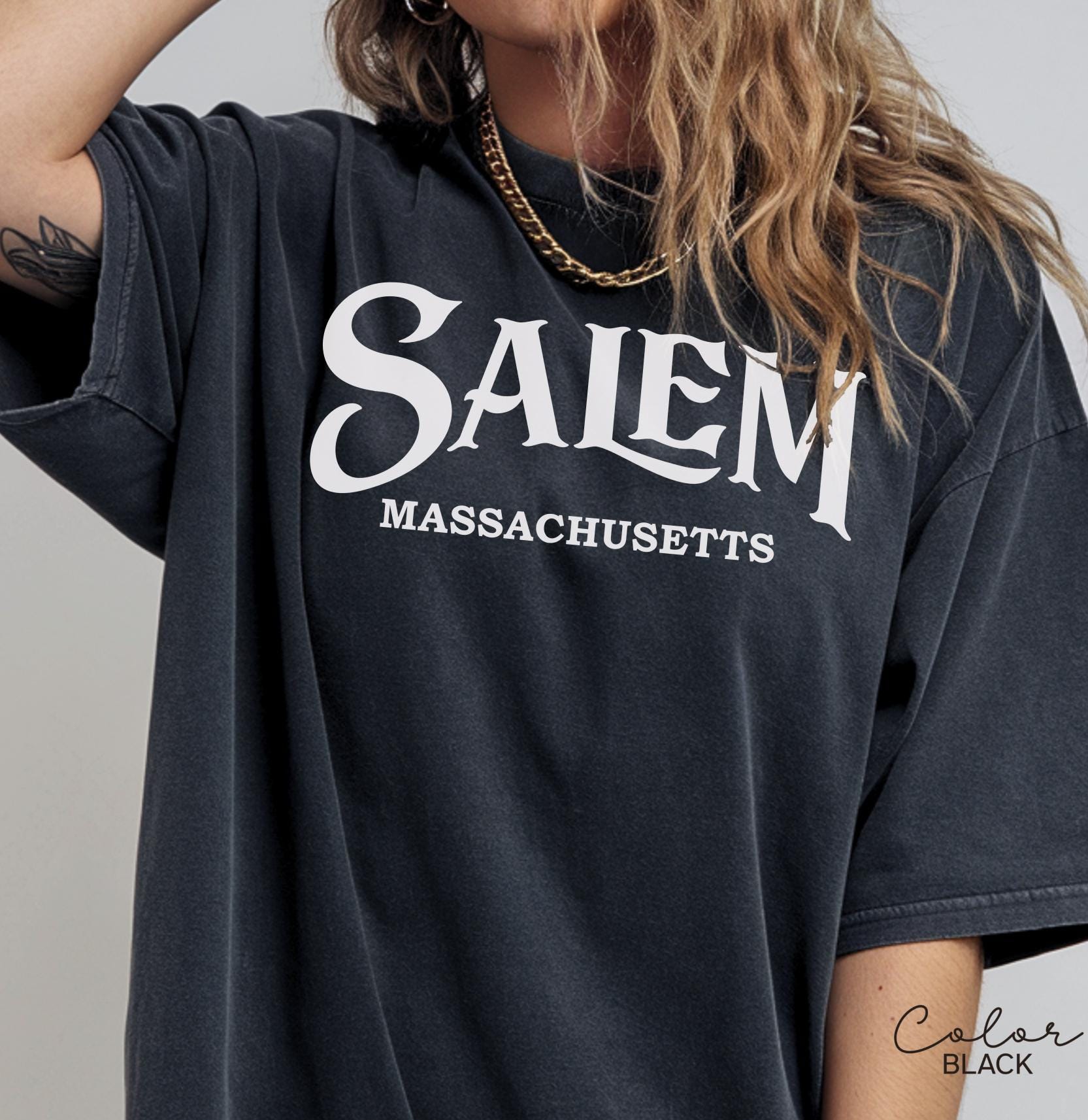 Salem Witch Halloween Shirt, Comfort Colors Salem Massachusetts Shirt, Salem Witch tshirt, Spooky Season, Girls Trip Salem
