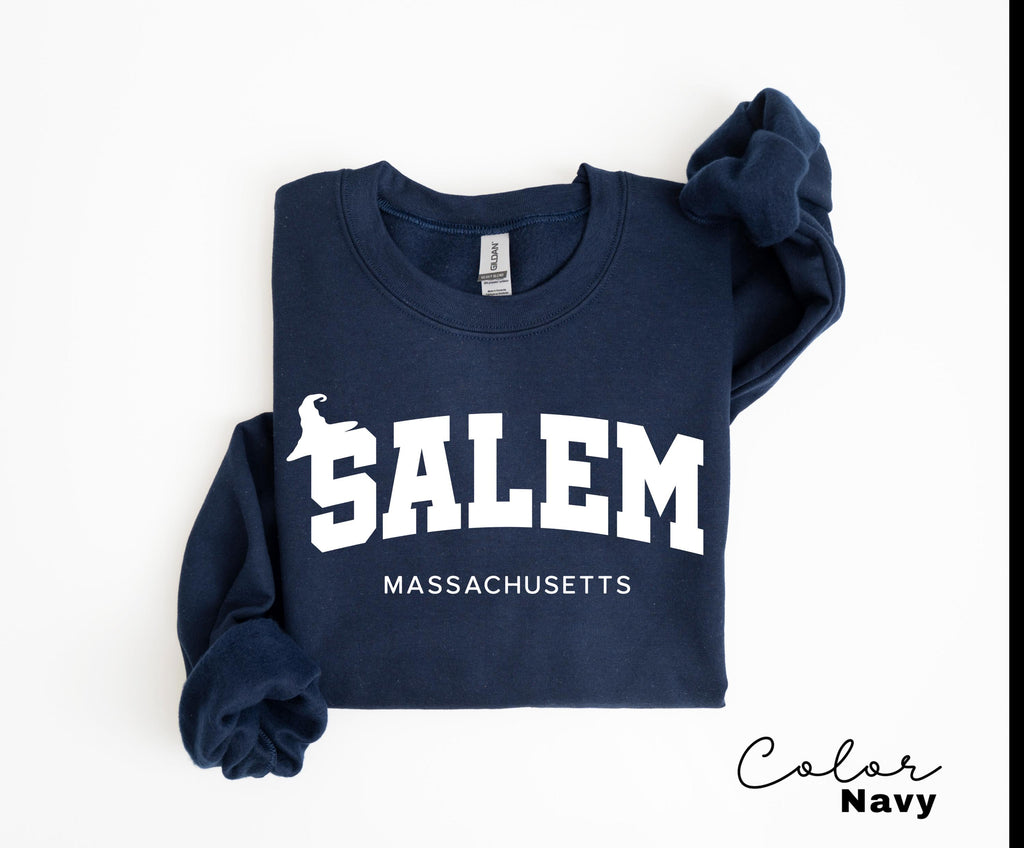 Salem Witch Halloween Sweatshirt, Salem Massachusetts, Preppy Crewneck, Spooky Season, Halloween Witch, Girls Trip Salem