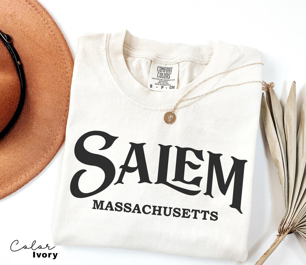Salem Witch Halloween Shirt, Comfort Colors Salem Massachusetts Shirt, Salem Witch tshirt, Spooky Season, Girls Trip Salem