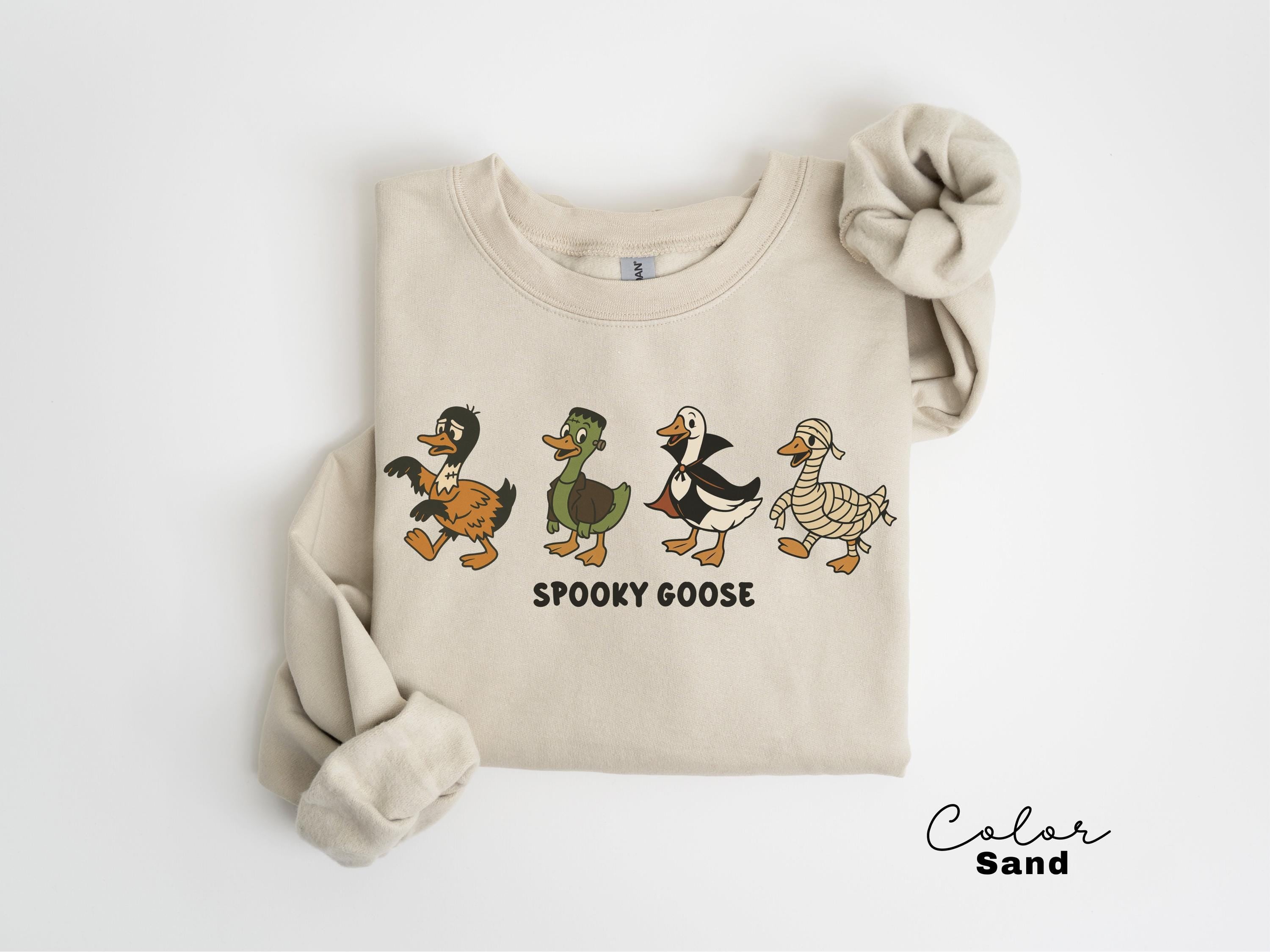 Halloween Goose Sweatshirt, Spooky Goose Sweatshirt, Funny Halloween, Silly Goose Shirt, Fall Crewneck, Silly Goose Sweatshirt