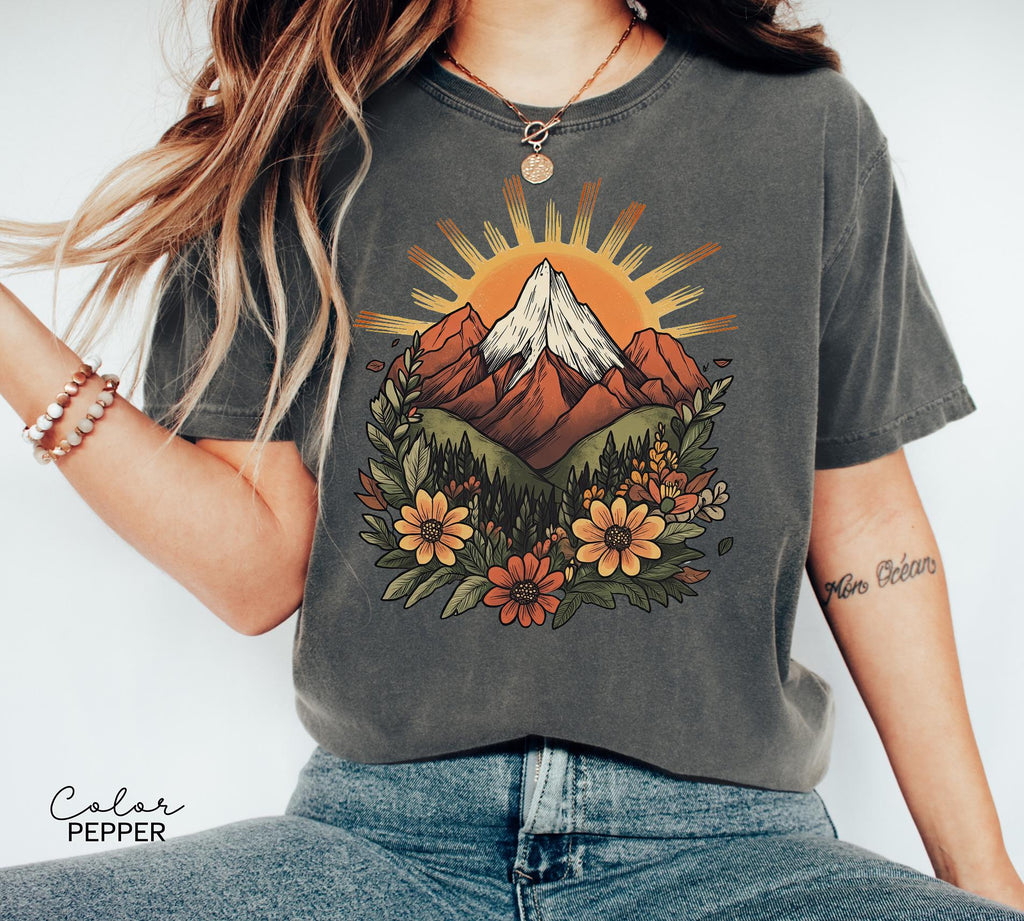 Mountain Nature Shirt, Nature Shirt, Comfort Colors, Mountain Shirt, Nature Hiking Shirt, Outdoor Lover Shirt, National Parks,boho nature