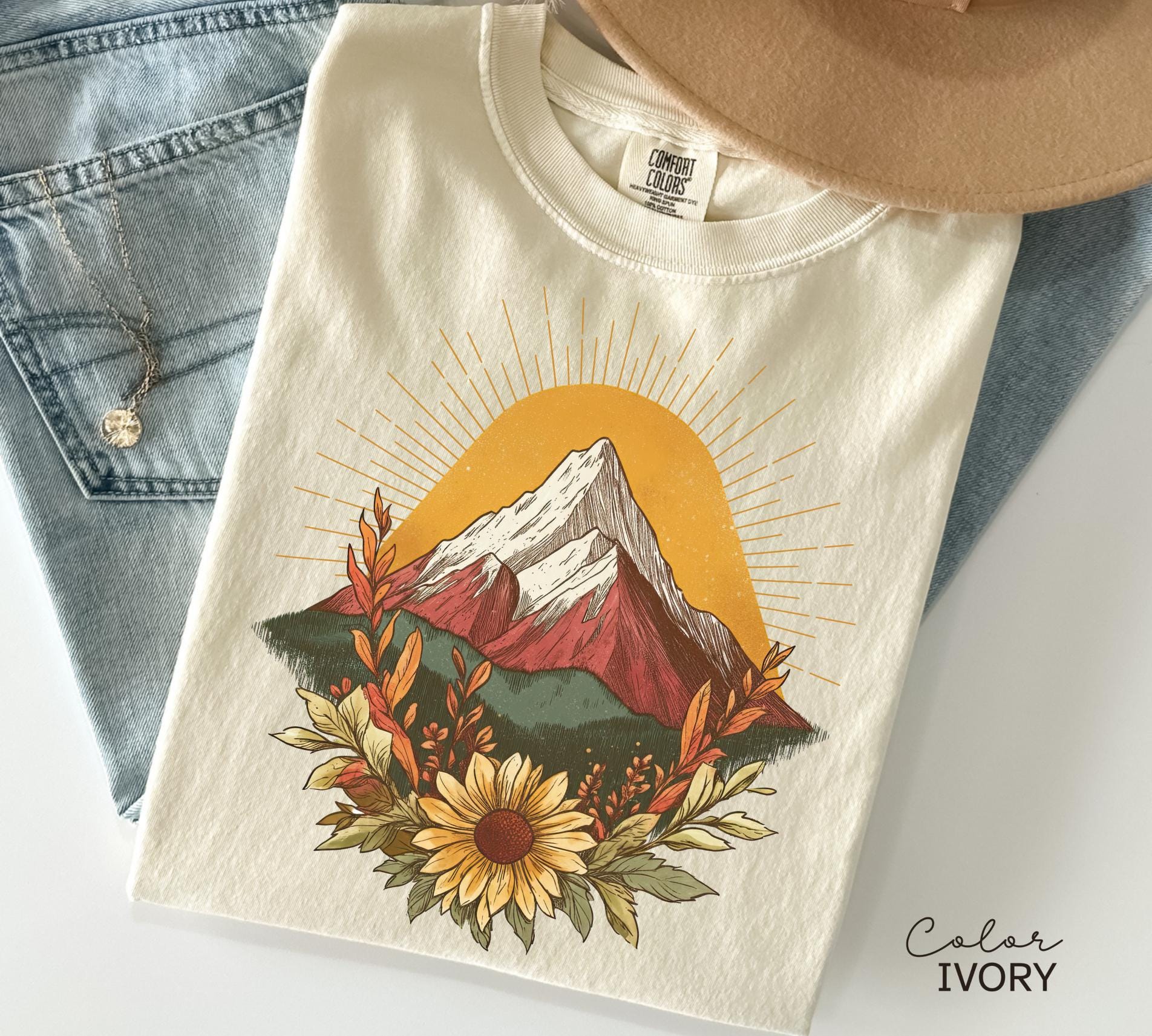 Mountain Nature Shirt, Nature Shirt, Comfort Colors, Mountain Shirt, Nature Hiking Shirt, Outdoor Lover Shirt, National Parks,boho nature