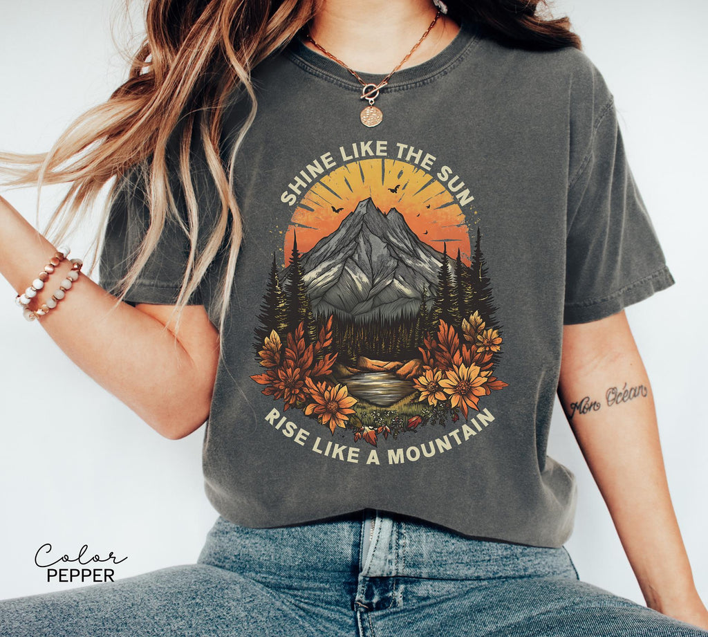 Mountain Nature Shirt, Nature Shirt, Comfort Colors, Mountain Shirt, Nature Hiking Shirt, Outdoor Lover Shirt, National Parks,boho nature