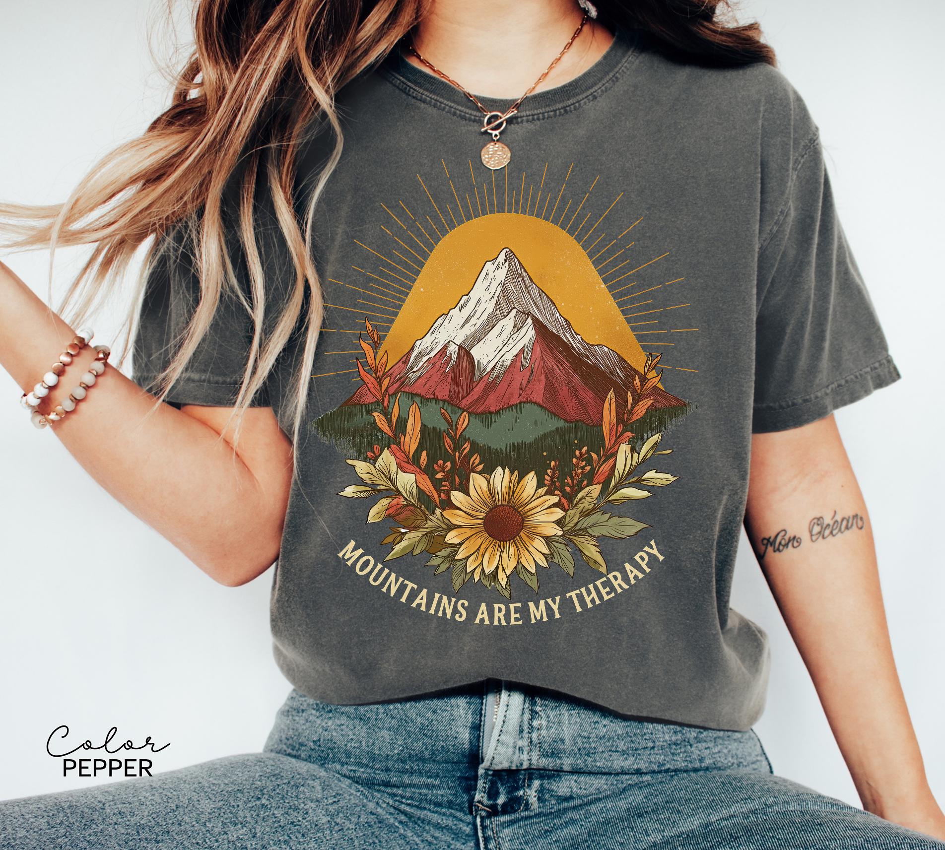 Mountain Nature Shirt, Nature Shirt, Comfort Colors, Mountain Shirt, Nature Hiking Shirt, Outdoor Lover Shirt, National Parks,boho nature