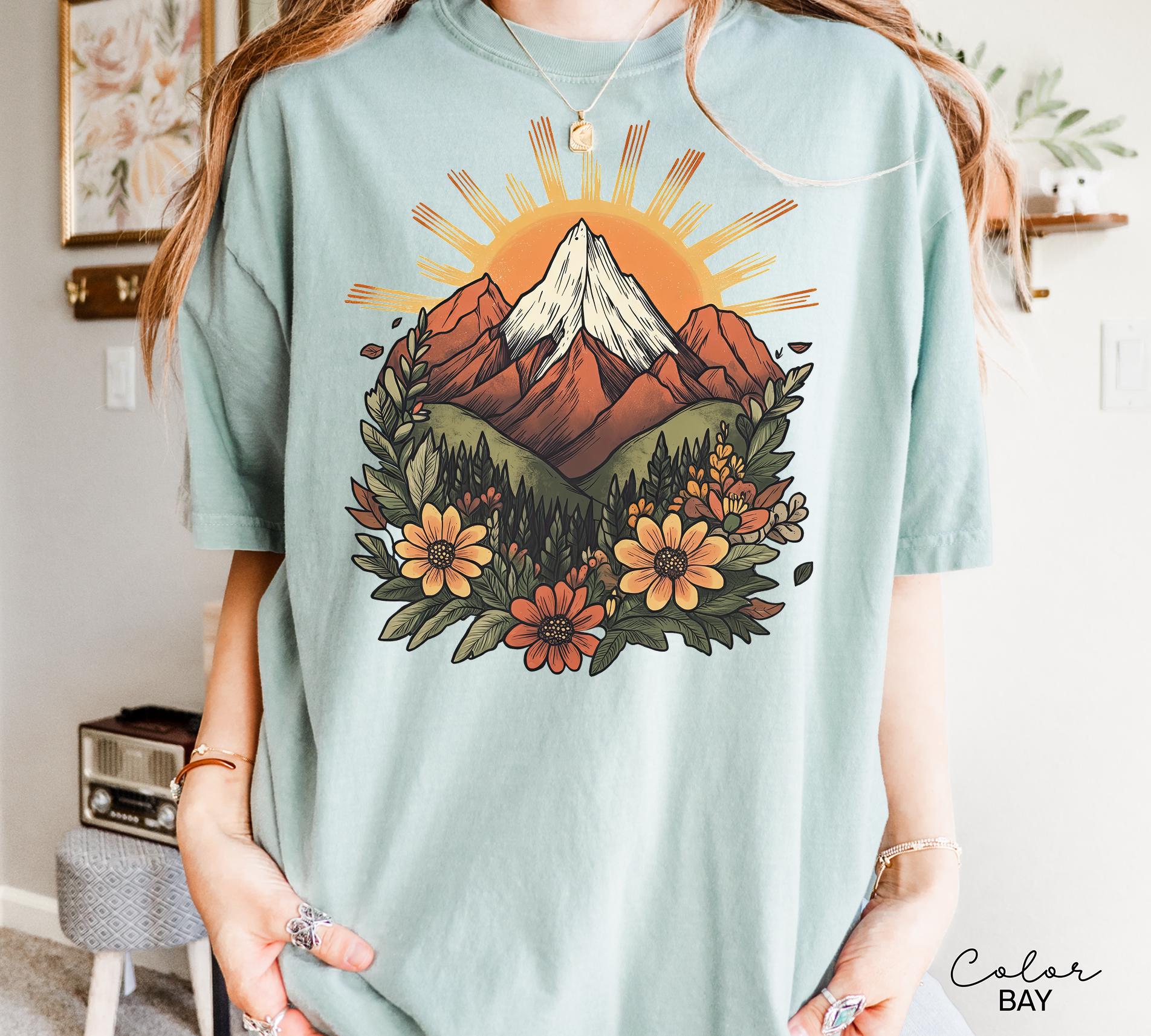 Mountain Nature Shirt, Nature Shirt, Comfort Colors, Mountain Shirt, Nature Hiking Shirt, Outdoor Lover Shirt, National Parks,boho nature