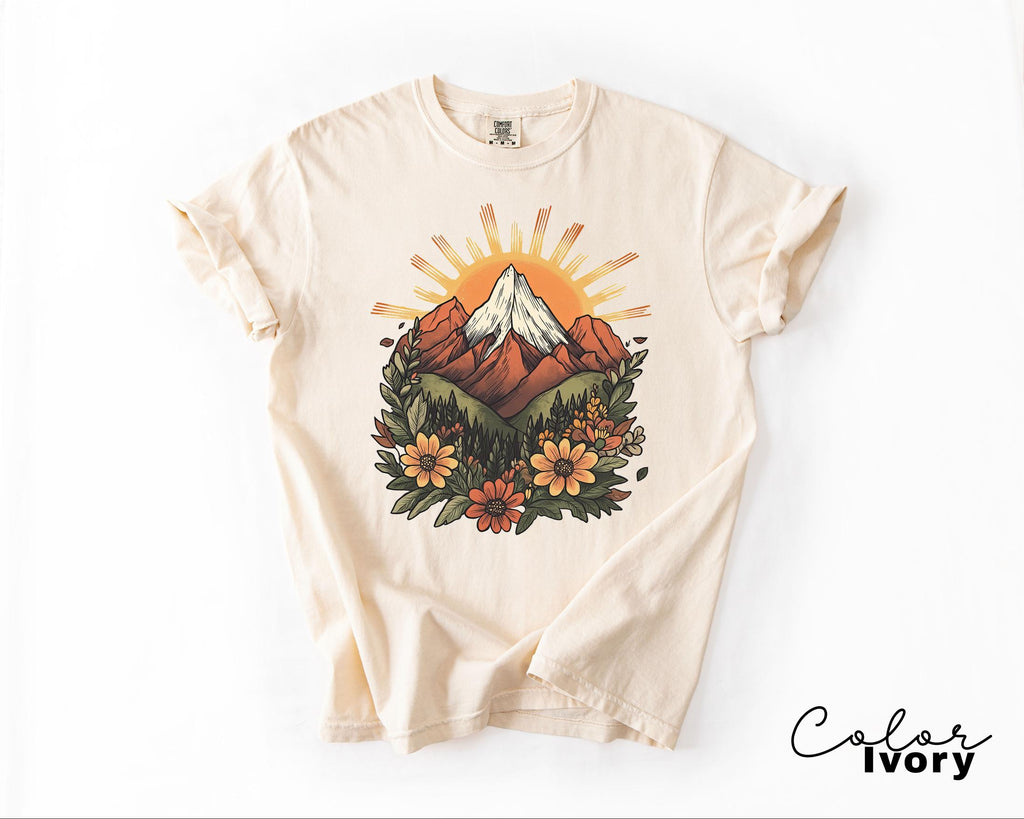 Mountain Nature Shirt, Nature Shirt, Comfort Colors, Mountain Shirt, Nature Hiking Shirt, Outdoor Lover Shirt, National Parks,boho nature