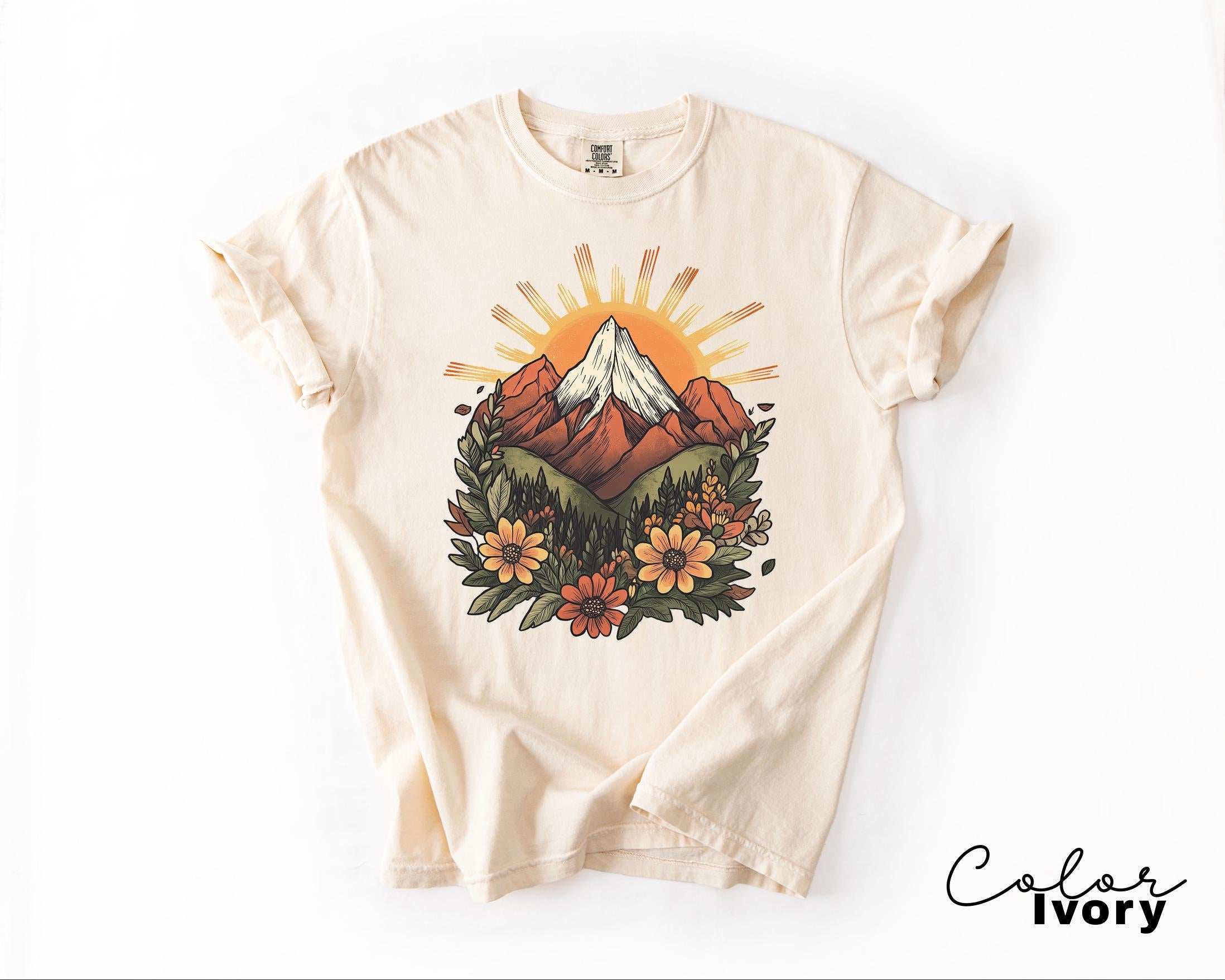 Mountain Nature Shirt, Nature Shirt, Comfort Colors, Mountain Shirt, Nature Hiking Shirt, Outdoor Lover Shirt, National Parks,boho nature
