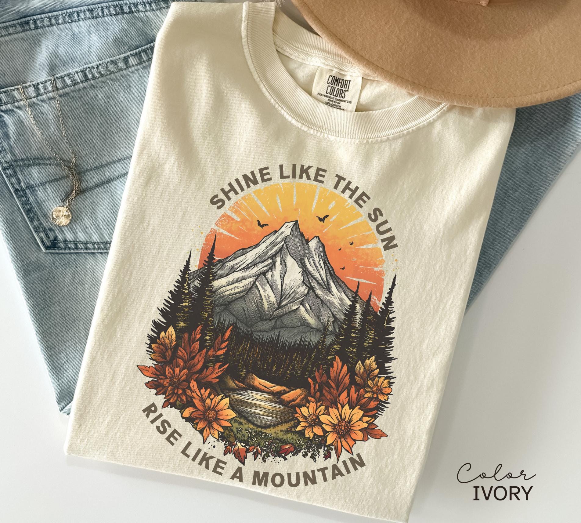 Mountain Nature Shirt, Nature Shirt, Comfort Colors, Mountain Shirt, Nature Hiking Shirt, Outdoor Lover Shirt, National Parks,boho nature