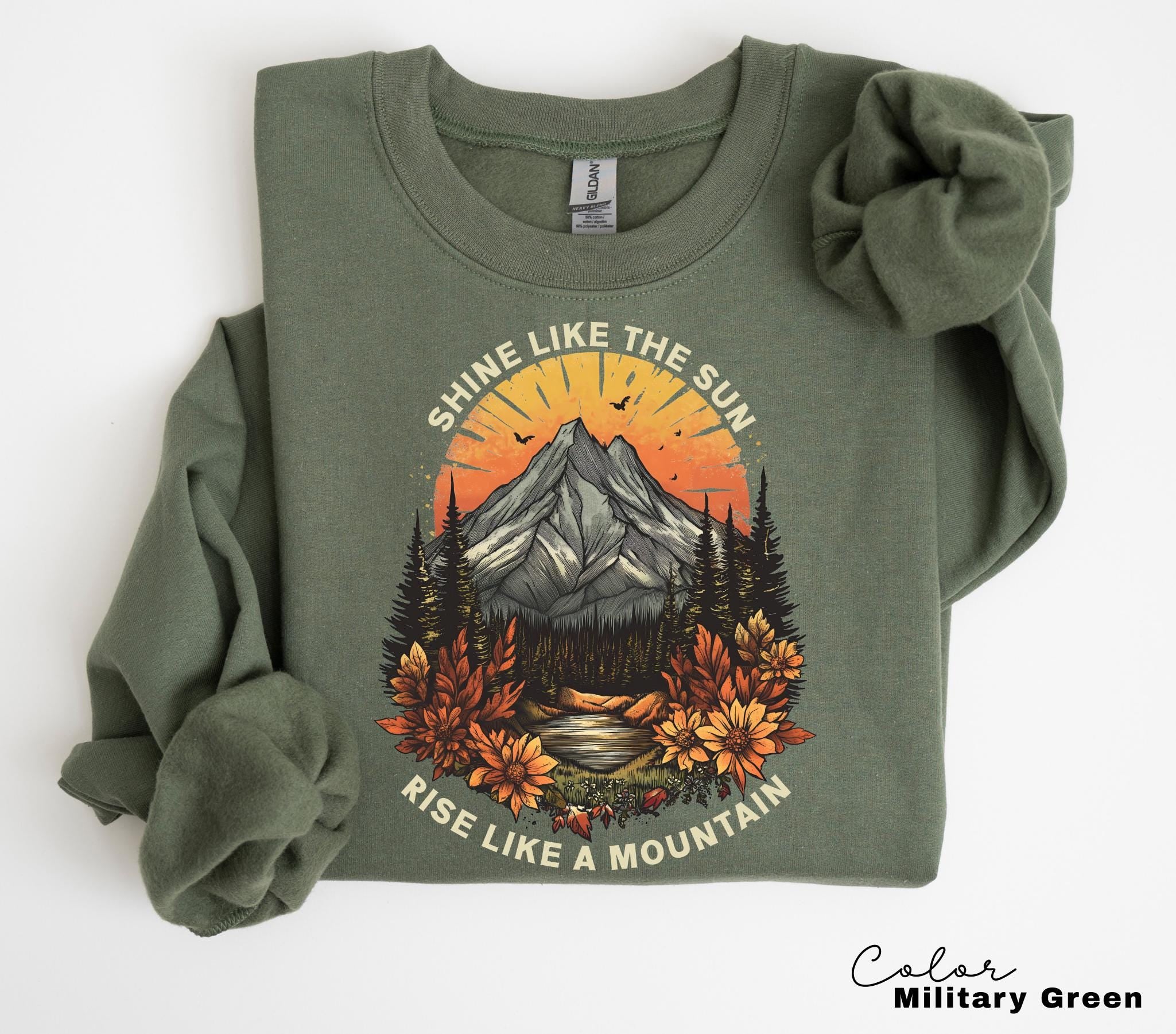 Mountain Nature Sweatshirt, Nature Crewneck, Positive Quote Sweatshirt, Mountain Nature Hiking, Outdoor Lover, National Parks, Boho nature