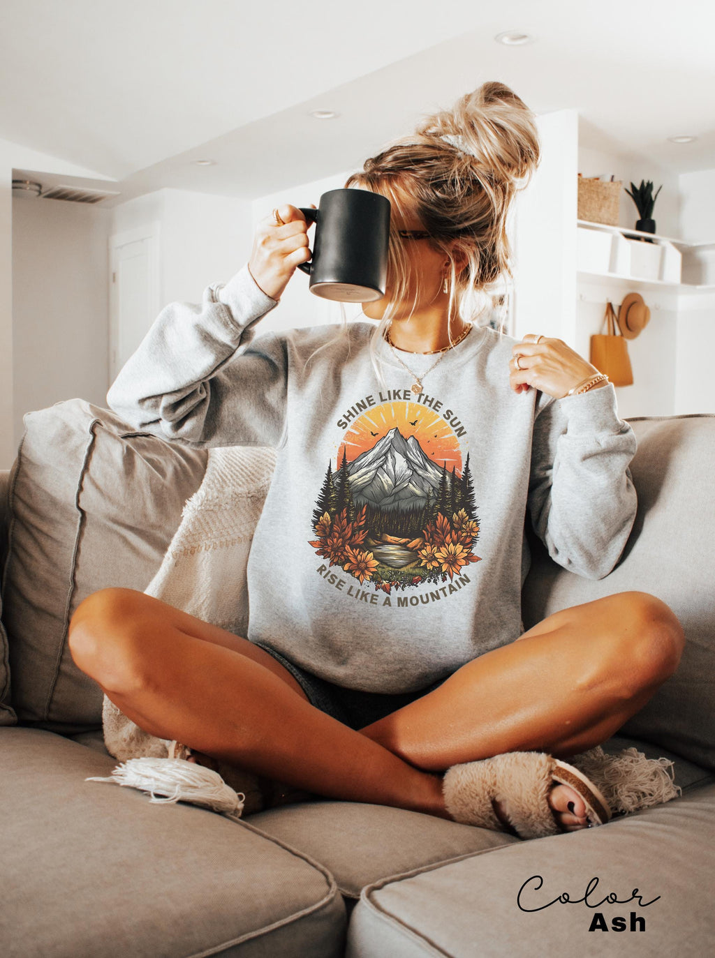 Mountain Nature Sweatshirt, Nature Crewneck, Positive Quote Sweatshirt, Mountain Nature Hiking, Outdoor Lover, National Parks, Boho nature