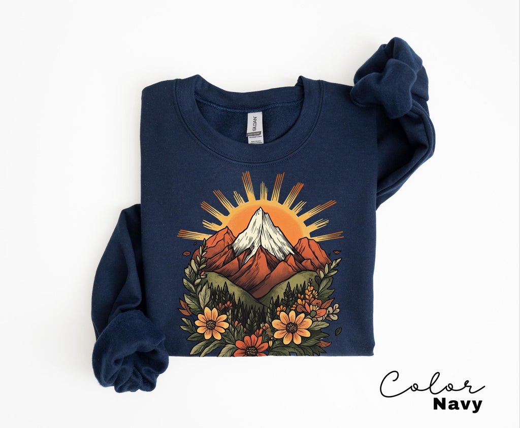 Mountain Nature Sweatshirt, Nature Crewneck, Positive Quote Sweatshirt, Mountain Nature Hiking, Outdoor Lover, National Parks,boho nature