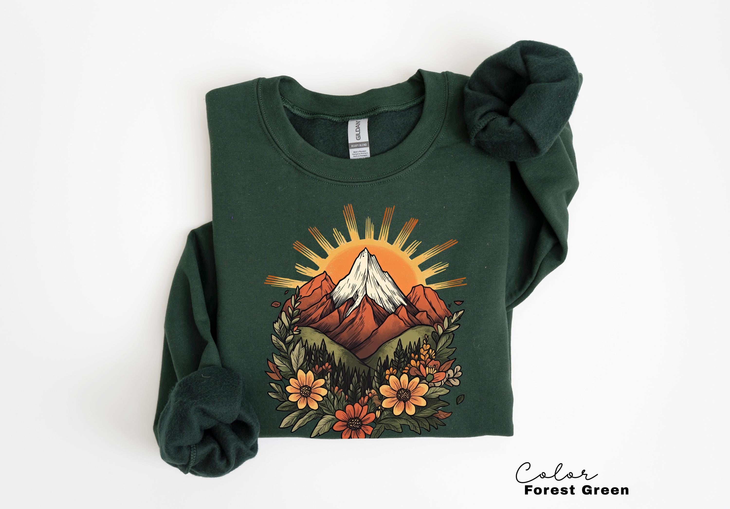 Mountain Nature Sweatshirt, Nature Crewneck, Positive Quote Sweatshirt, Mountain Nature Hiking, Outdoor Lover, National Parks,boho nature