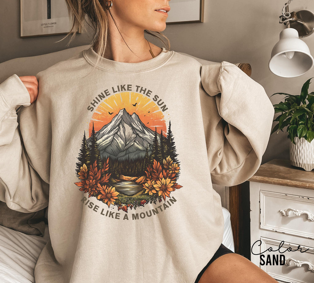Mountain Nature Sweatshirt, Nature Crewneck, Positive Quote Sweatshirt, Mountain Nature Hiking, Outdoor Lover, National Parks, Boho nature