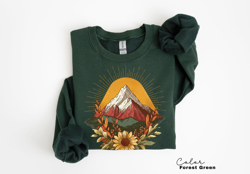 Mountain Nature Sweatshirt, Nature Crewneck, Positive Quote Sweatshirt, Mountain Nature Hiking, Outdoor Lover, National Parks,boho nature