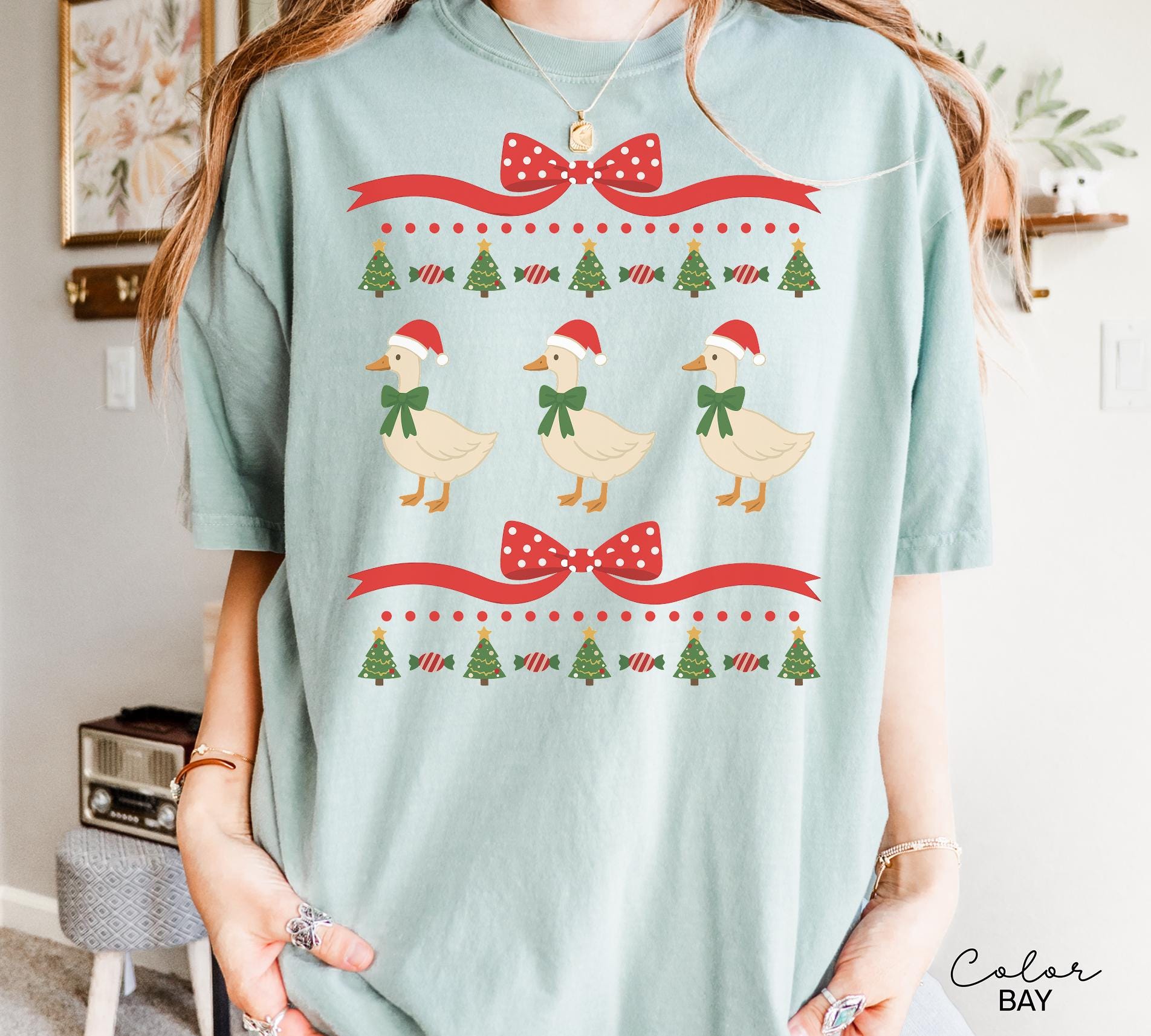 Christmas Comfort Colors Goose Shirt Funny Holiday Tshirt Festive Jolly Goose Tee Merry Christmas Shirt Just A Merry Goose Bells Tee
