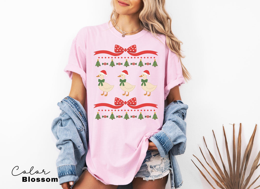 Christmas Comfort Colors Goose Shirt Funny Holiday Tshirt Festive Jolly Goose Tee Merry Christmas Shirt Just A Merry Goose Bells Tee