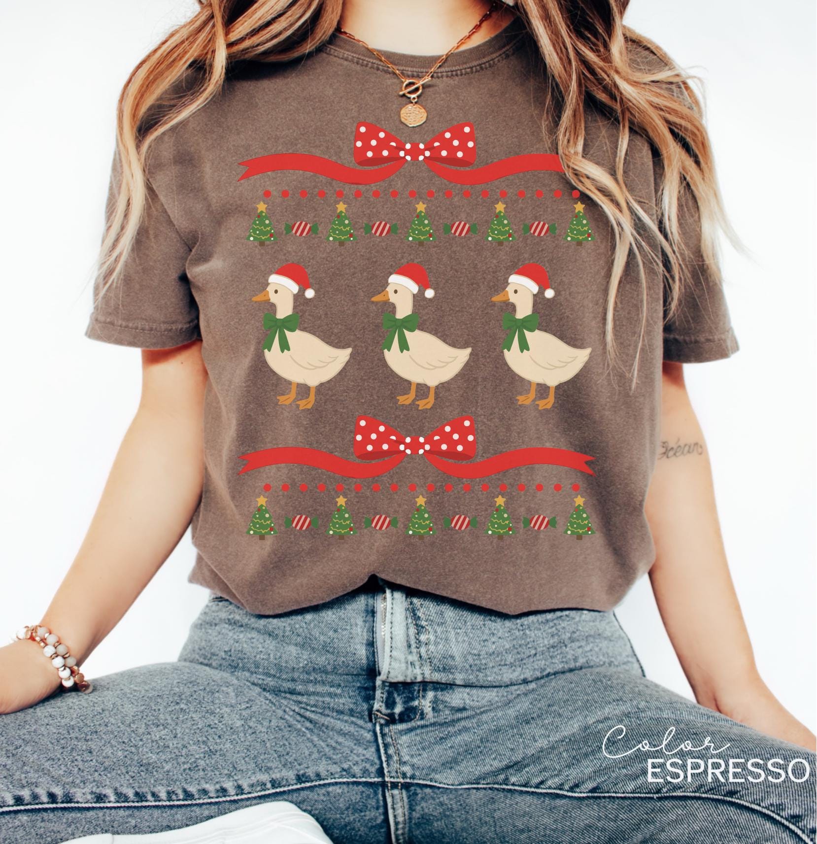 Christmas Comfort Colors Goose Shirt Funny Holiday Tshirt Festive Jolly Goose Tee Merry Christmas Shirt Just A Merry Goose Bells Tee